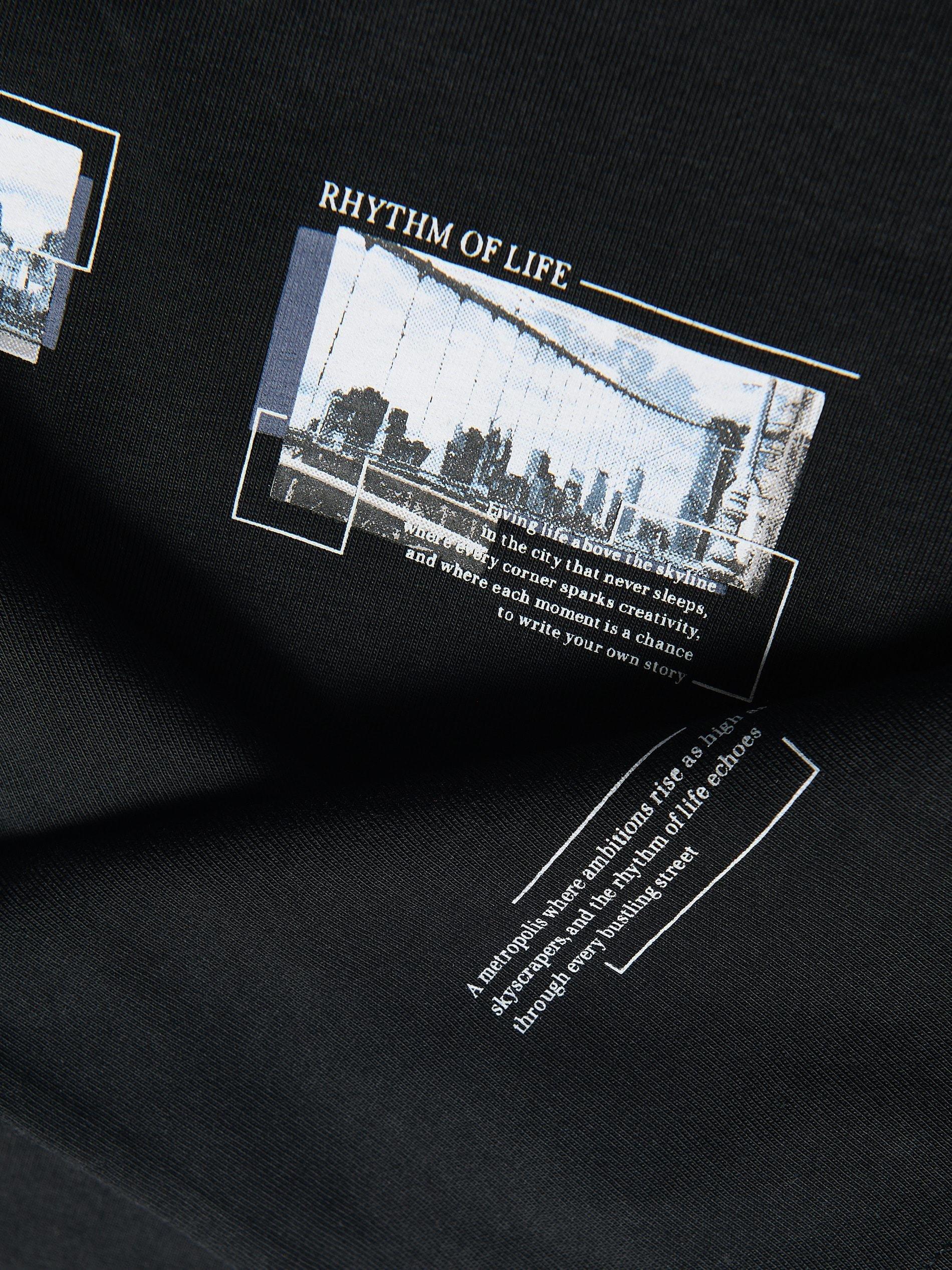 BLACK Regular fit printed T-shirt, Black, large image number 1