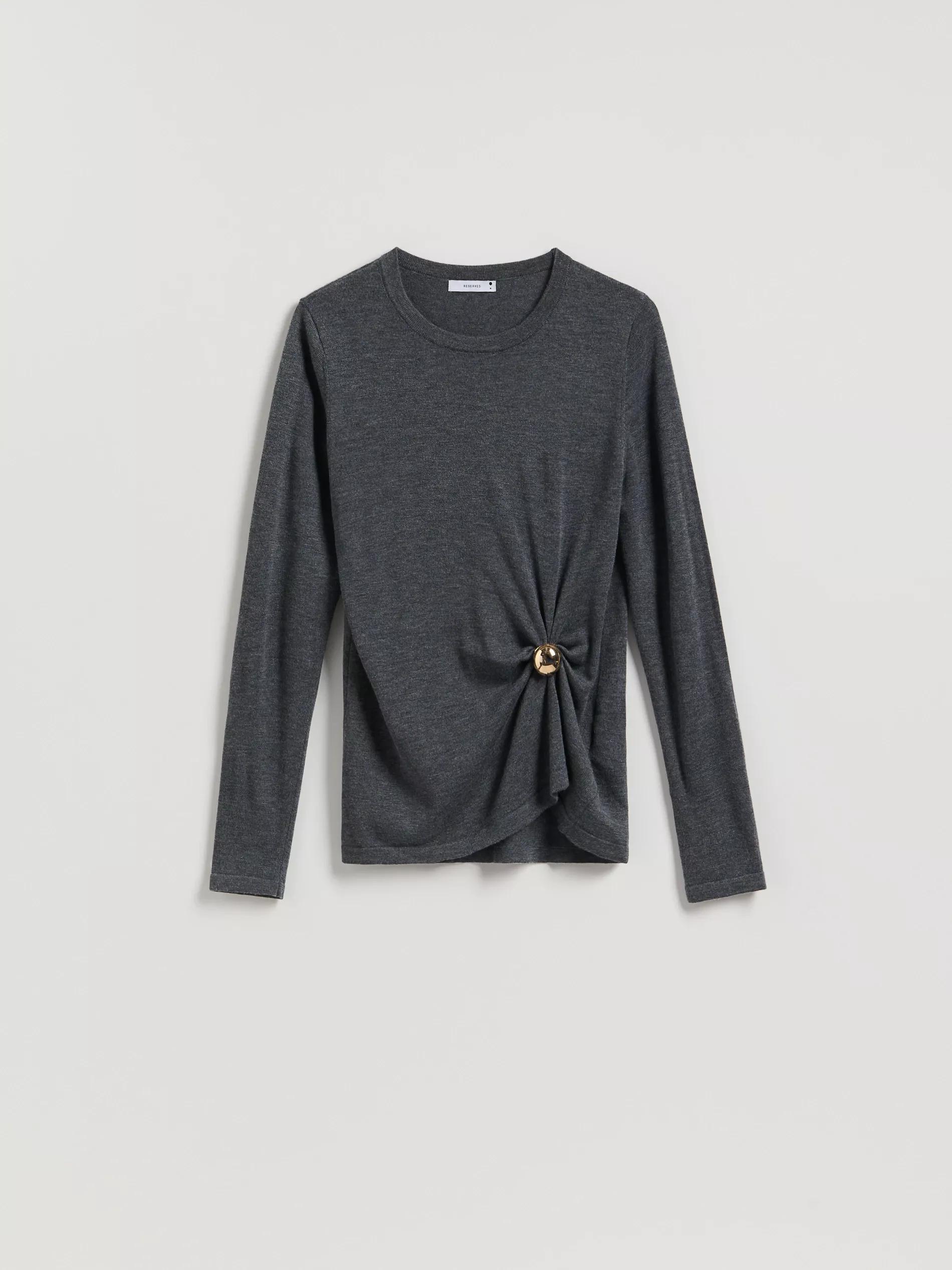 Grey Blouse, Grey, large image number 4