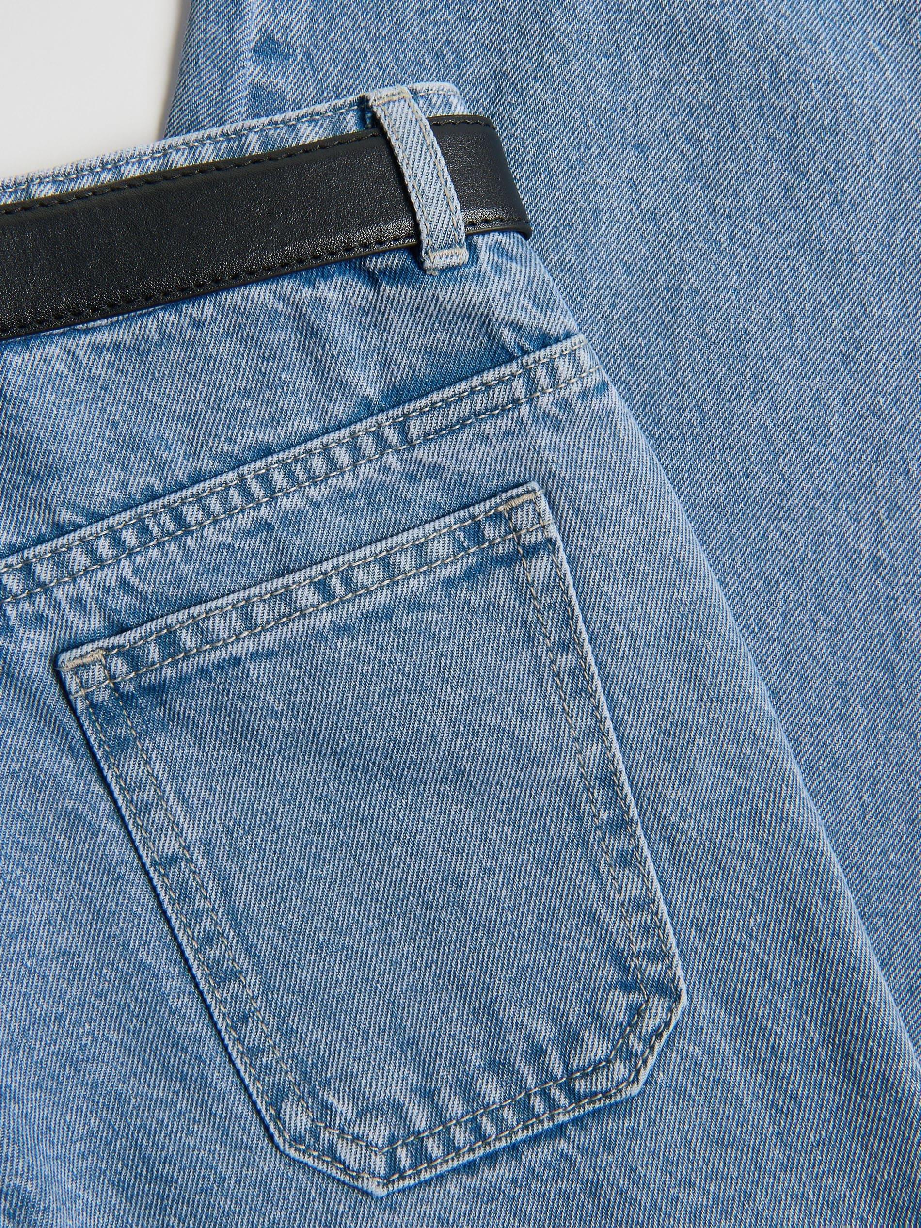 Blue Carrot Jeans With Belt, Blue, large image number 3