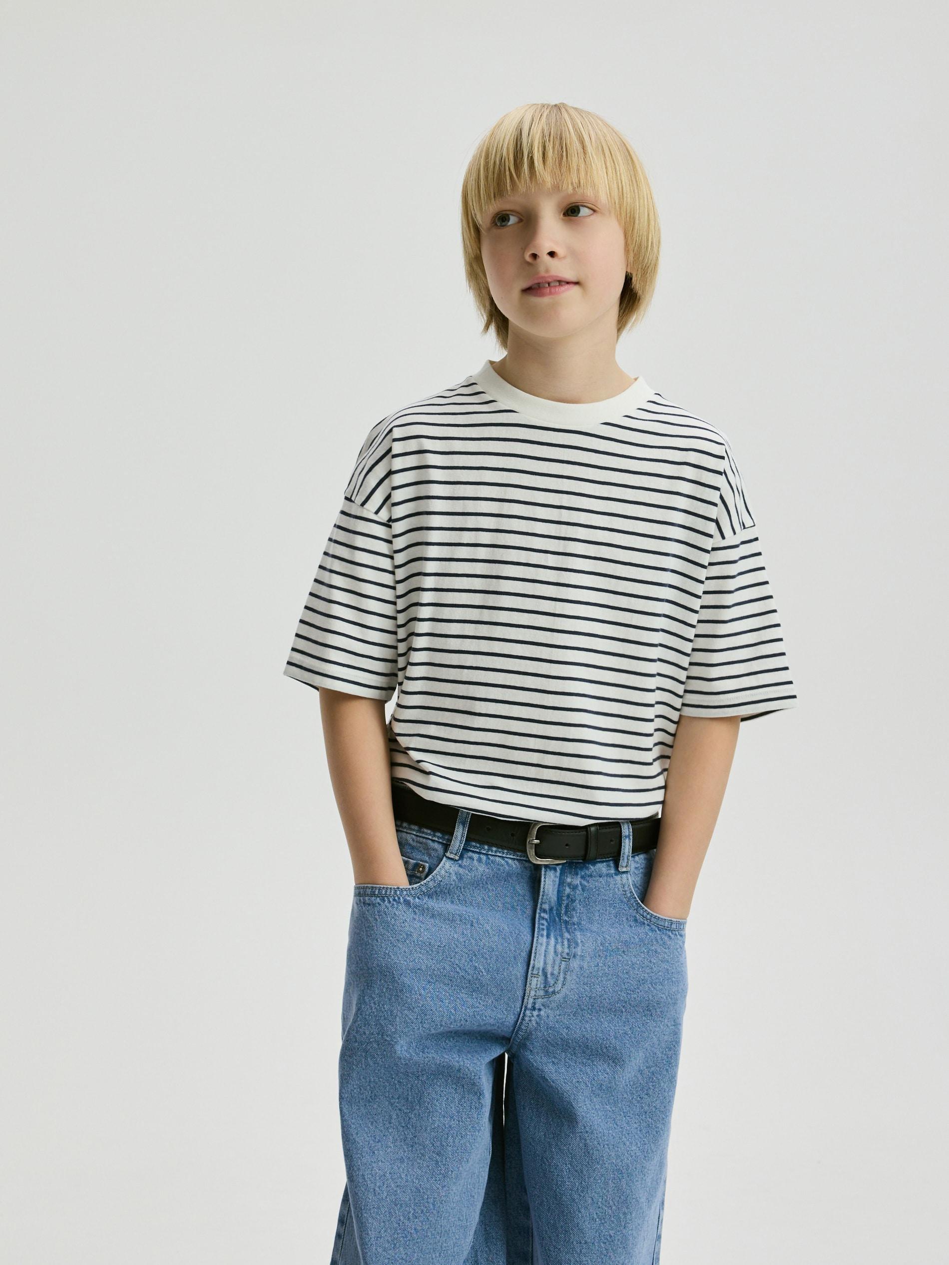 Blue Carrot Jeans With Belt, Blue, large image number 8