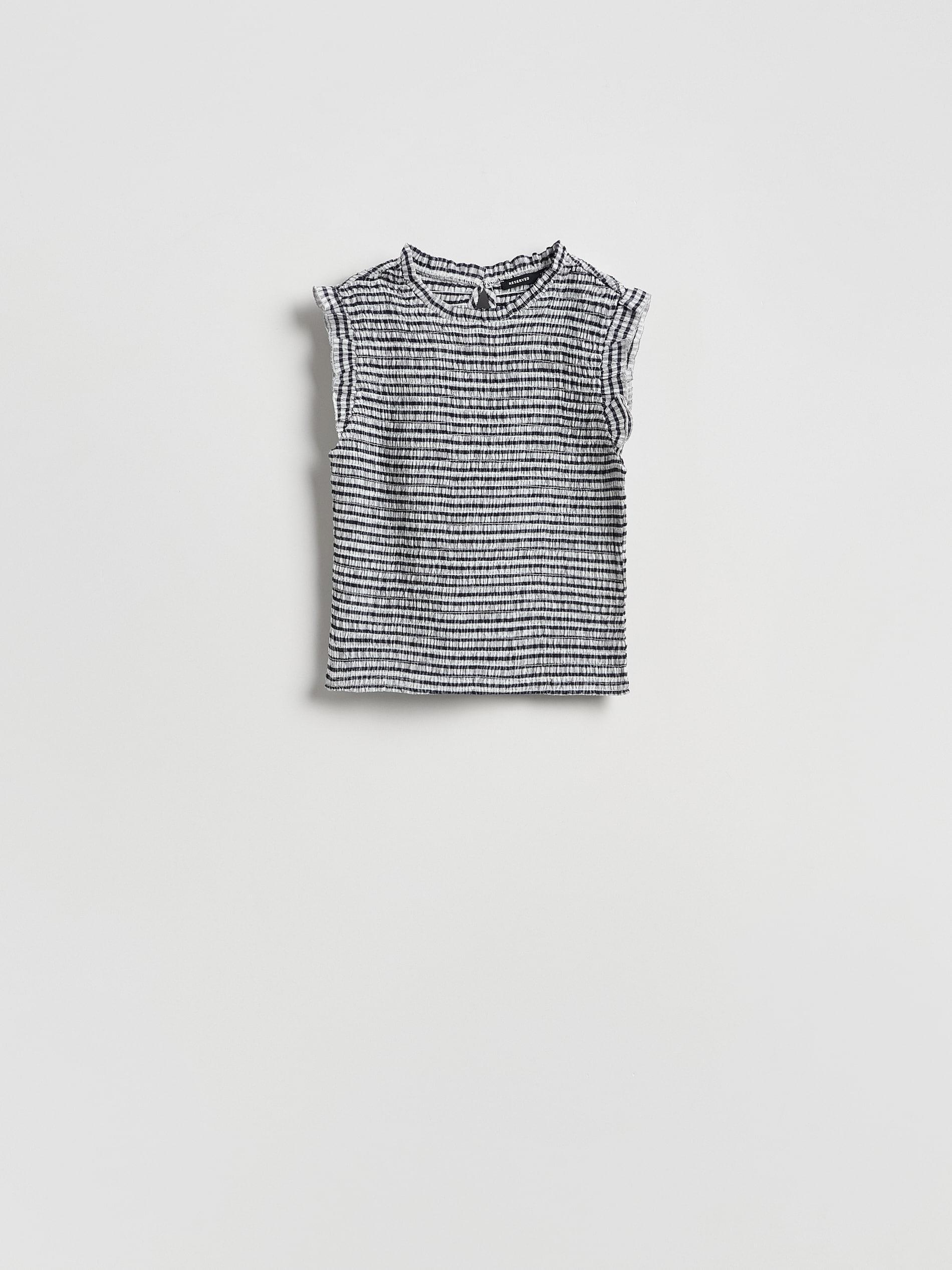 Navy Structural Sleeveless Blouse, Navy, large image number 4