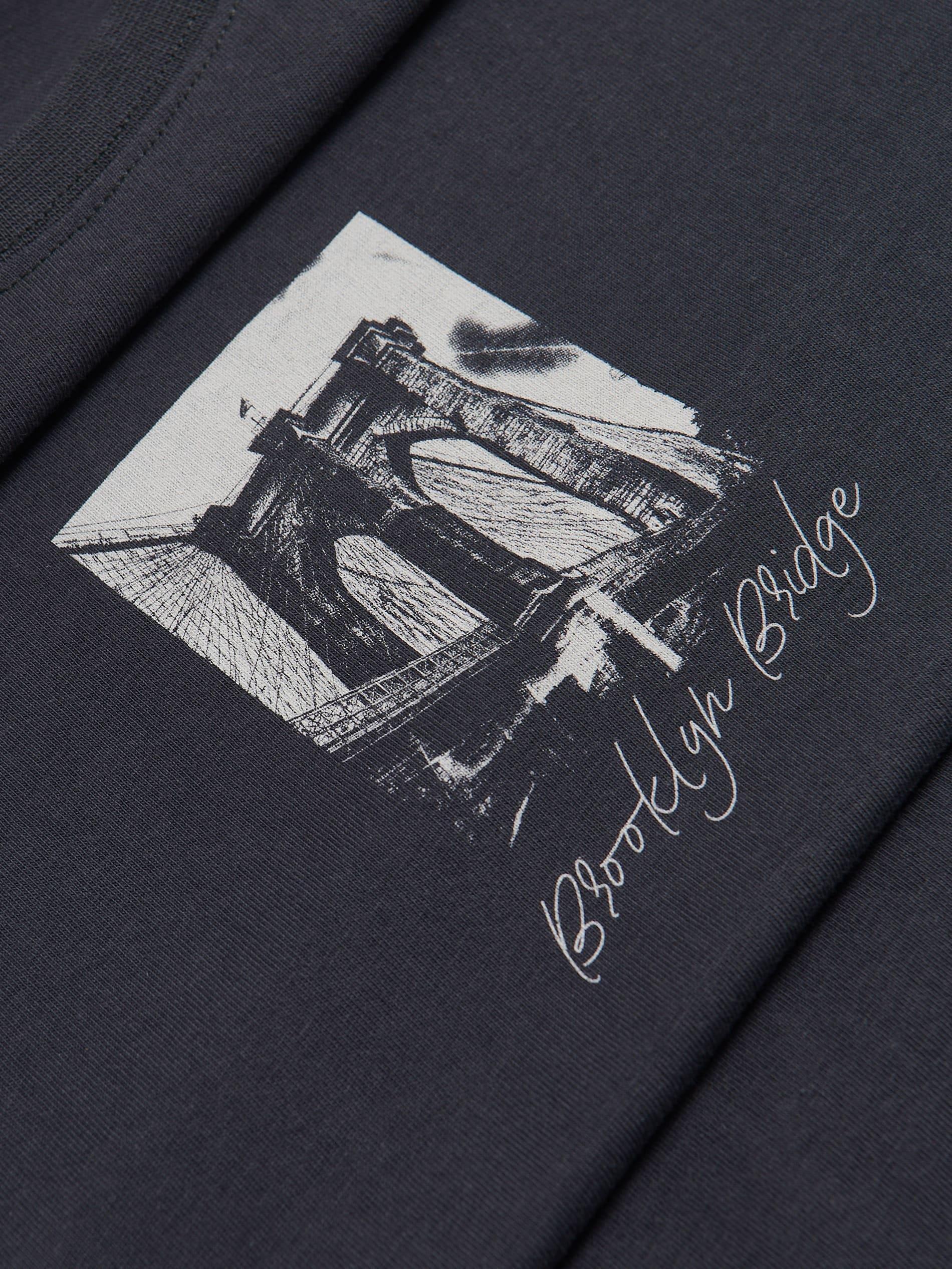 DARK GREY Regular fit printed T-shirt, Grey, large image number 1