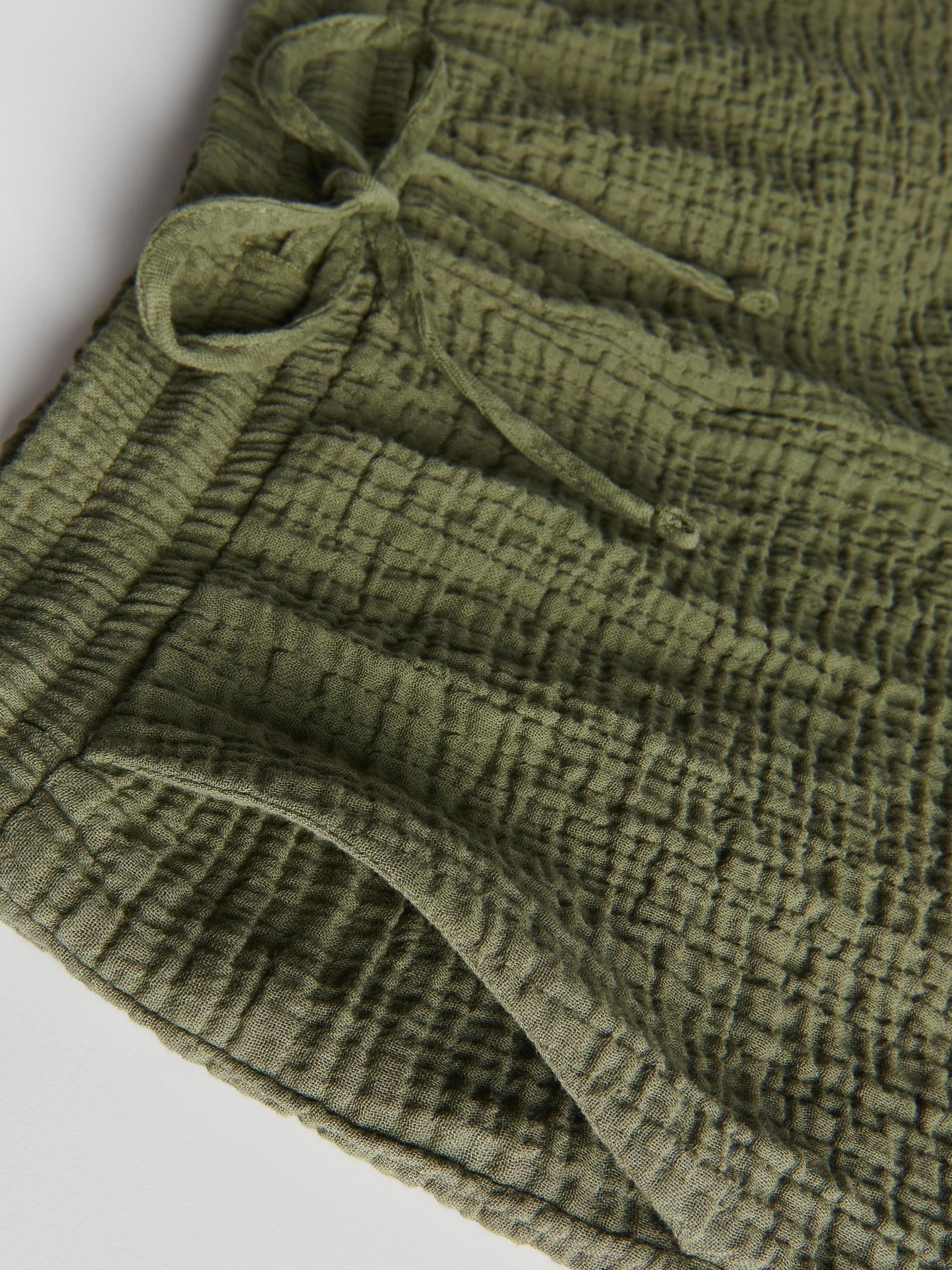Green Muslin Cotton Shorts, , large image number 11