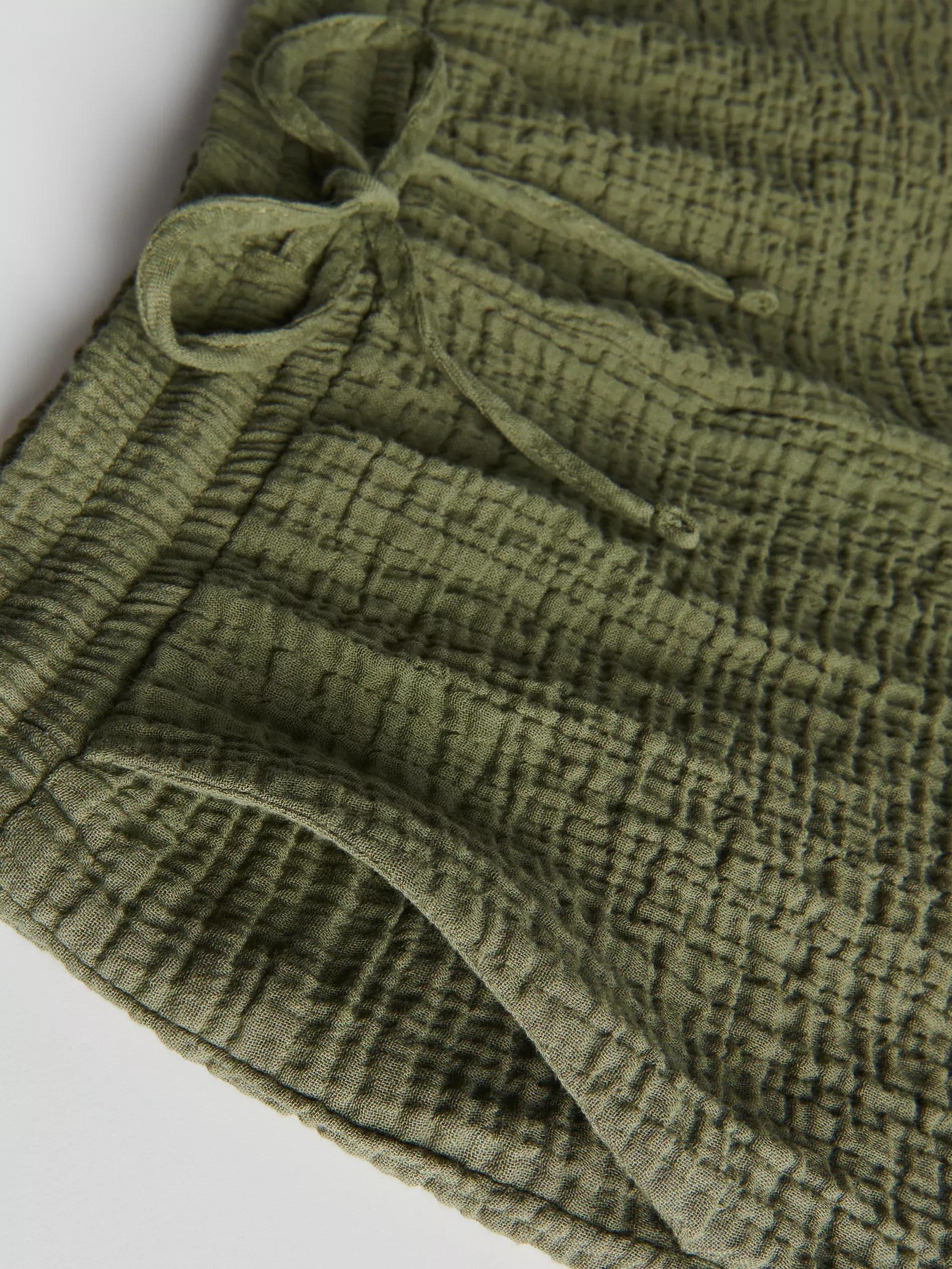 Green Muslin Cotton Shorts, , large image number 12