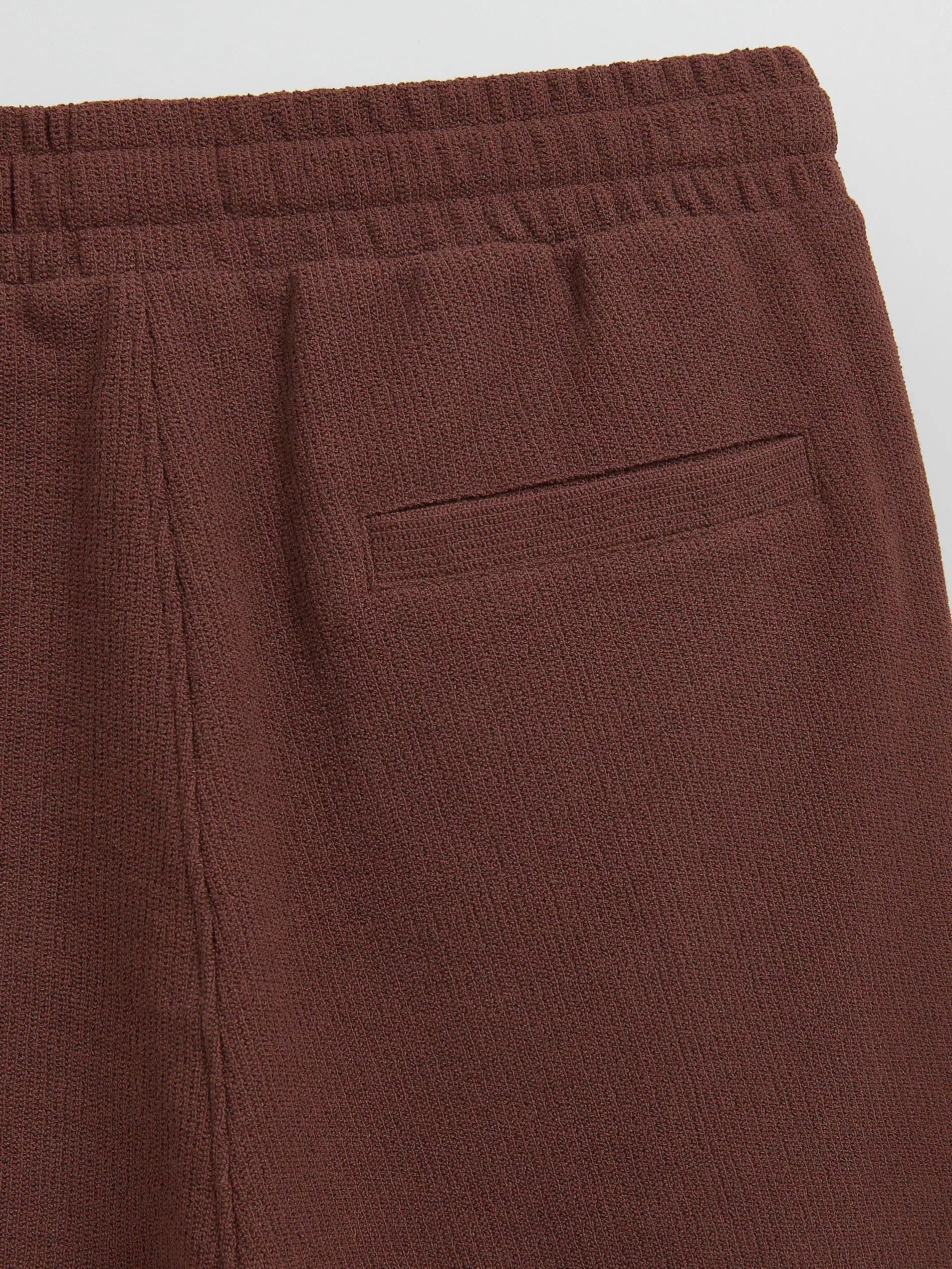 Burgundy Cotton Regular Shorts, Burgundy, large image number 3