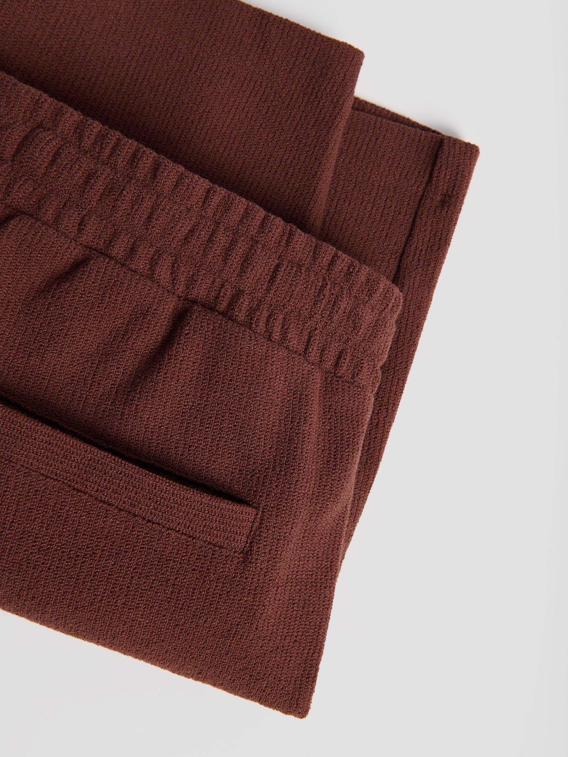 Burgundy Cotton Regular Shorts, Burgundy, large image number 4