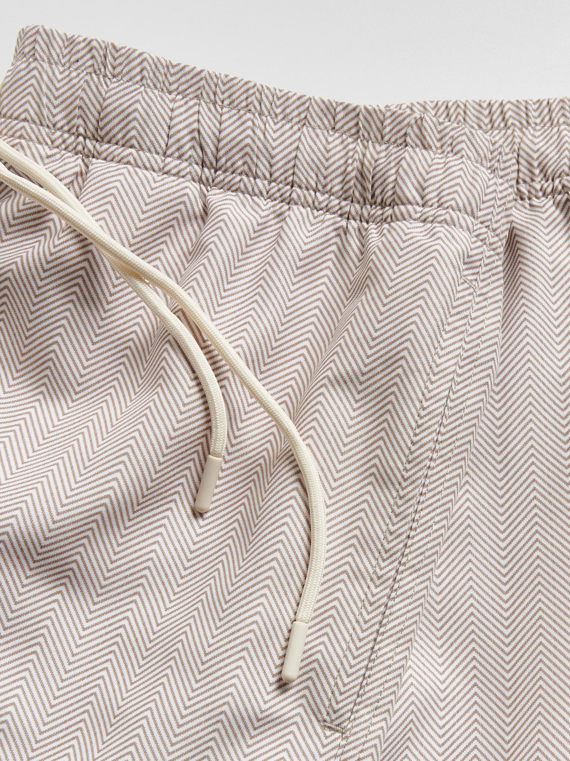 Beige Patterned Beach Shorts, Beige, large image number 2