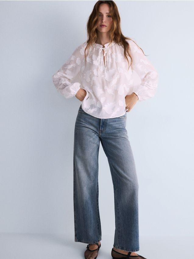Cream Puff Sleeve Top, , large image number 0