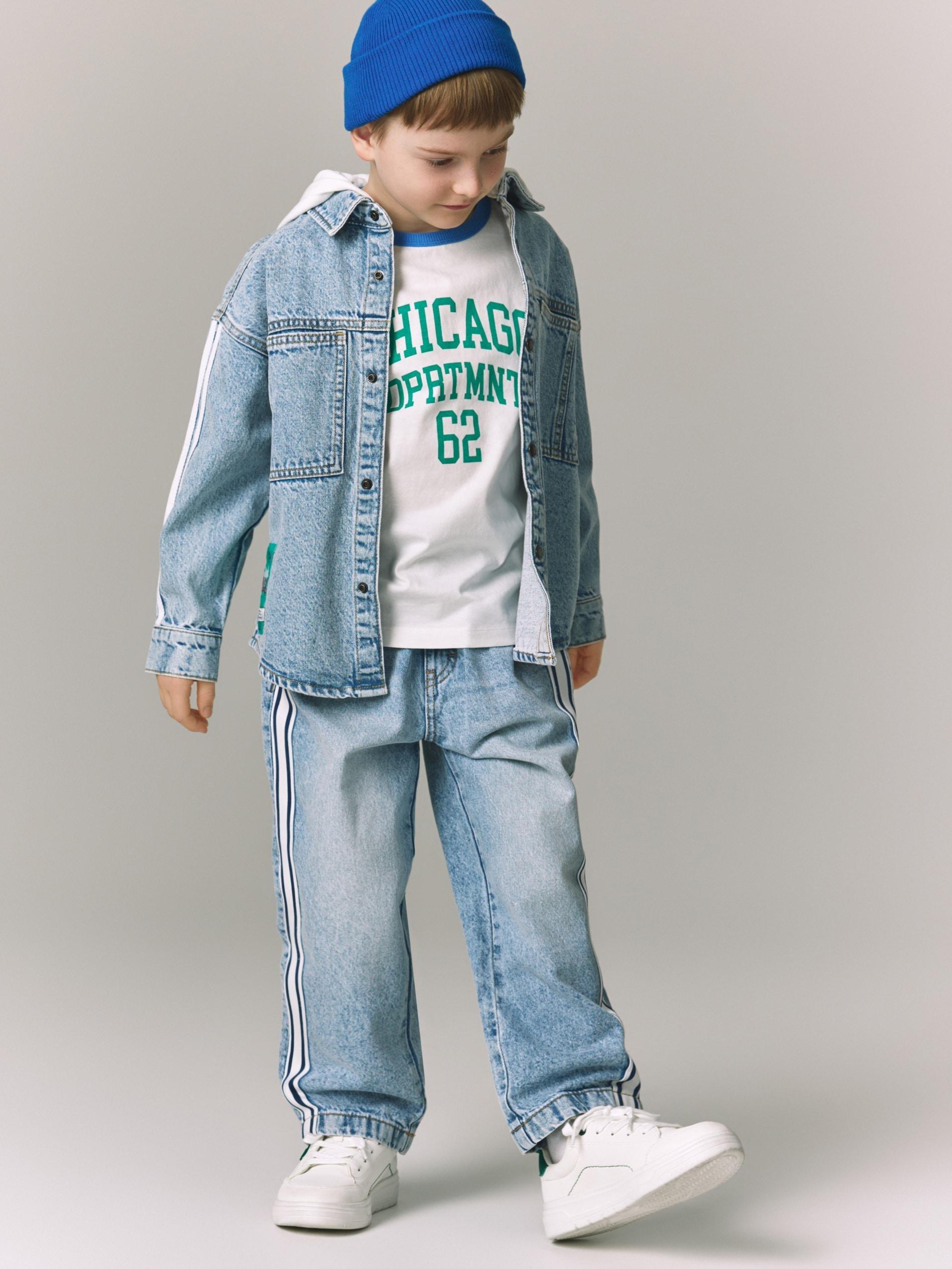 Blue Baggy Jeans, Blue, large image number 4