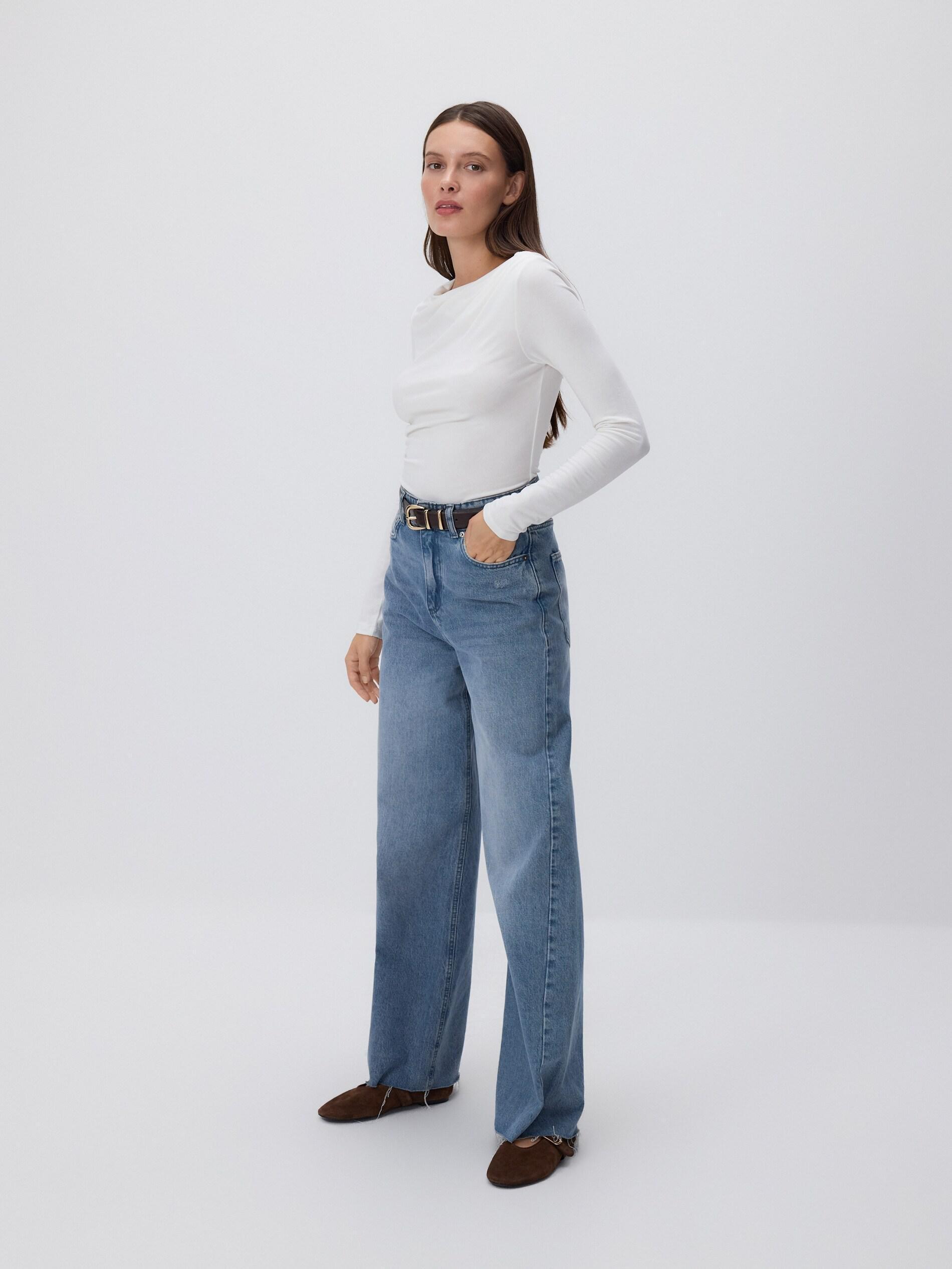 Cream Ruched Blouse, Ivory, large image number 3