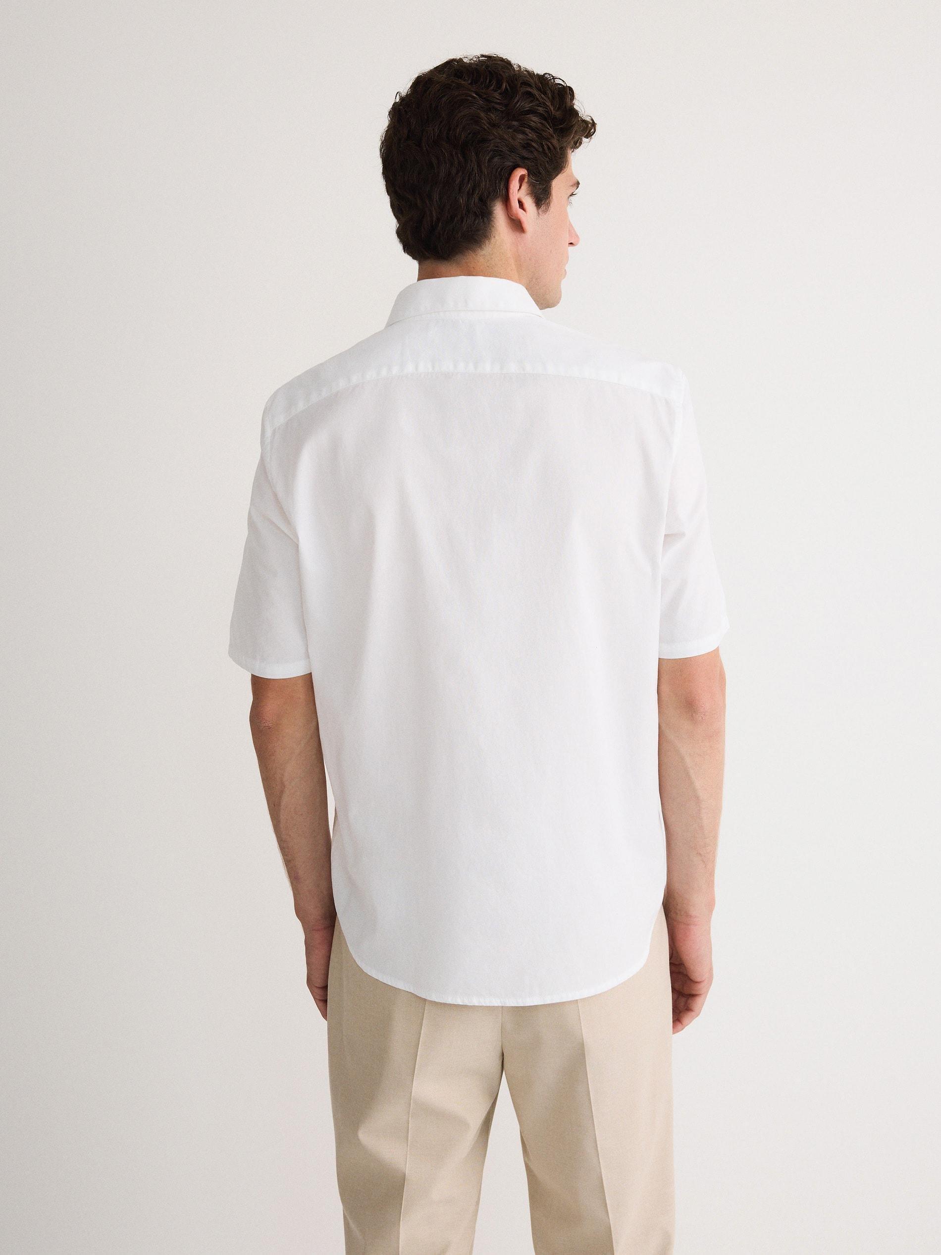 White Regular Fit Plain Shirt, , large image number 4