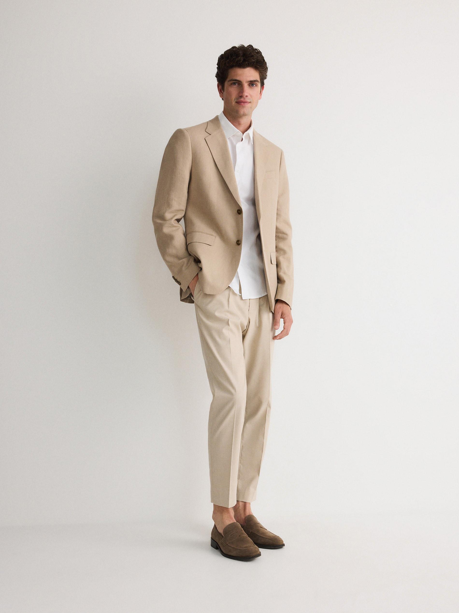 White Regular Fit Plain Shirt, , large image number 5