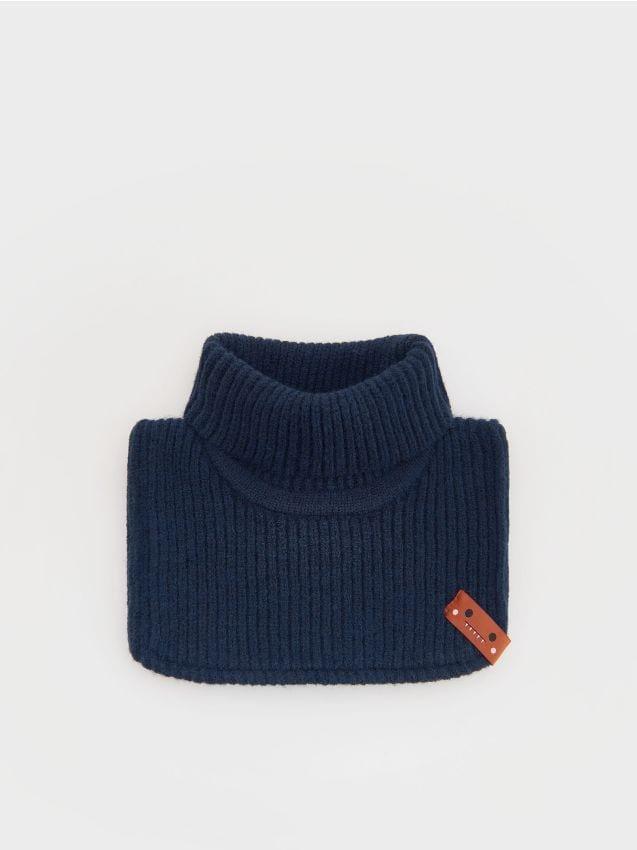 Blue Rolled Collar Scarf, , large image number 0