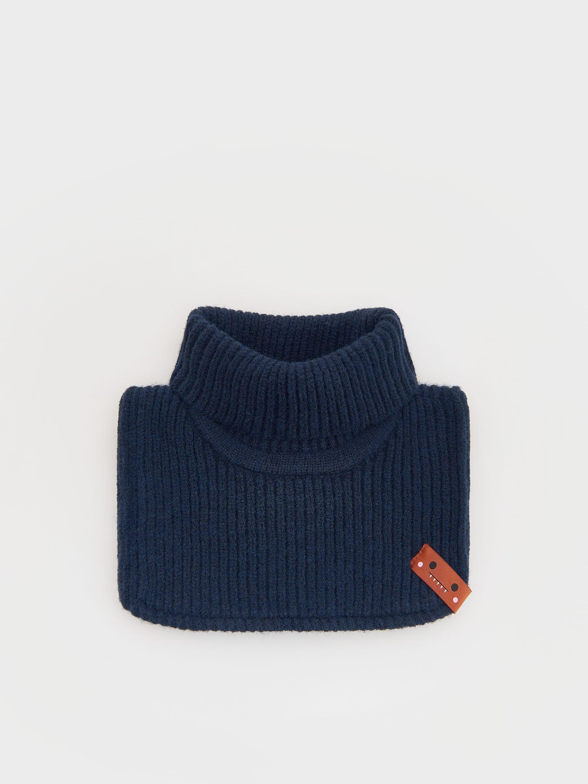 Blue Rolled Collar Scarf, , large image number 1