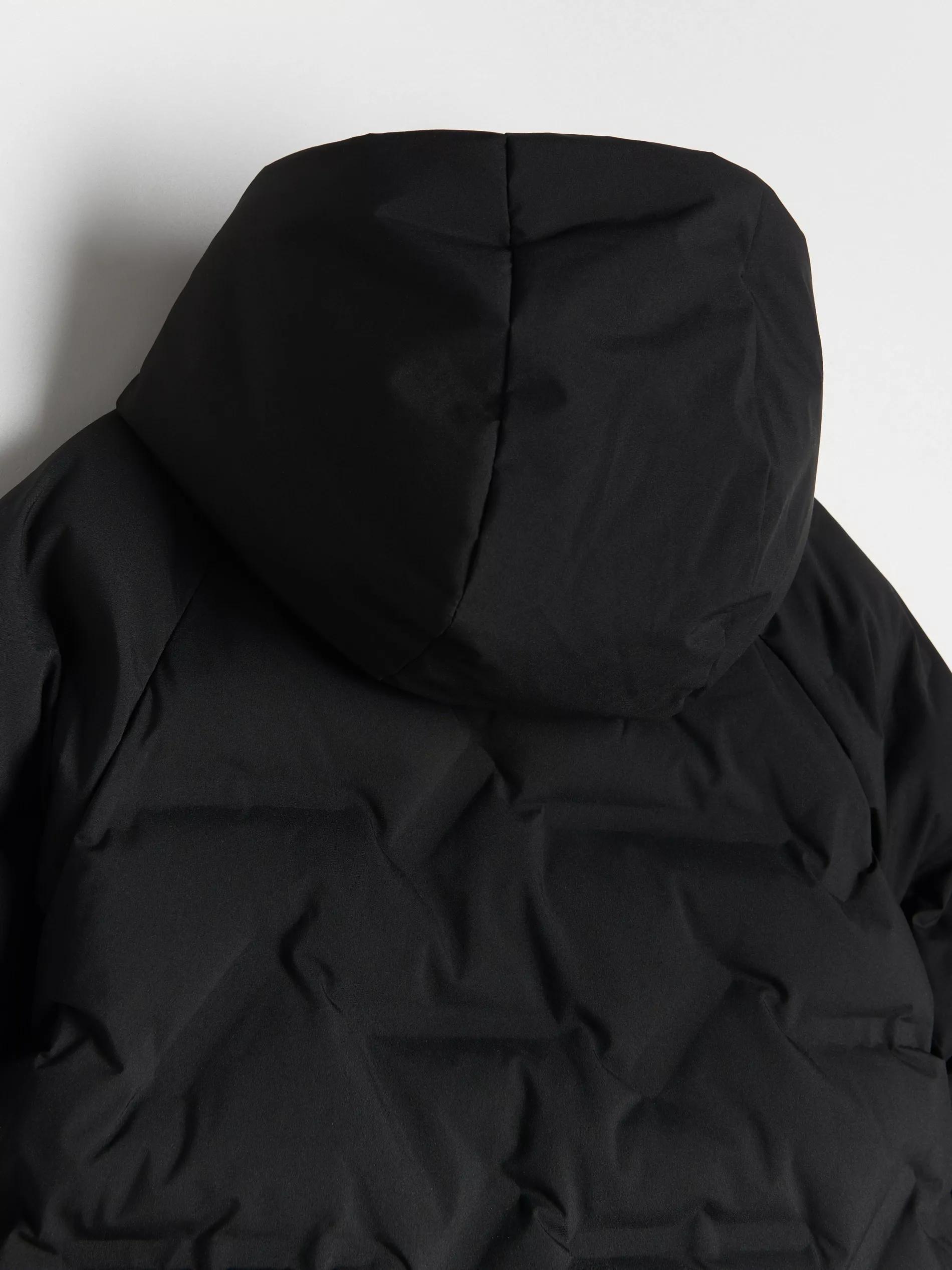 Black Insulated Hooded Jacket, Kids Boys, , large image number 4