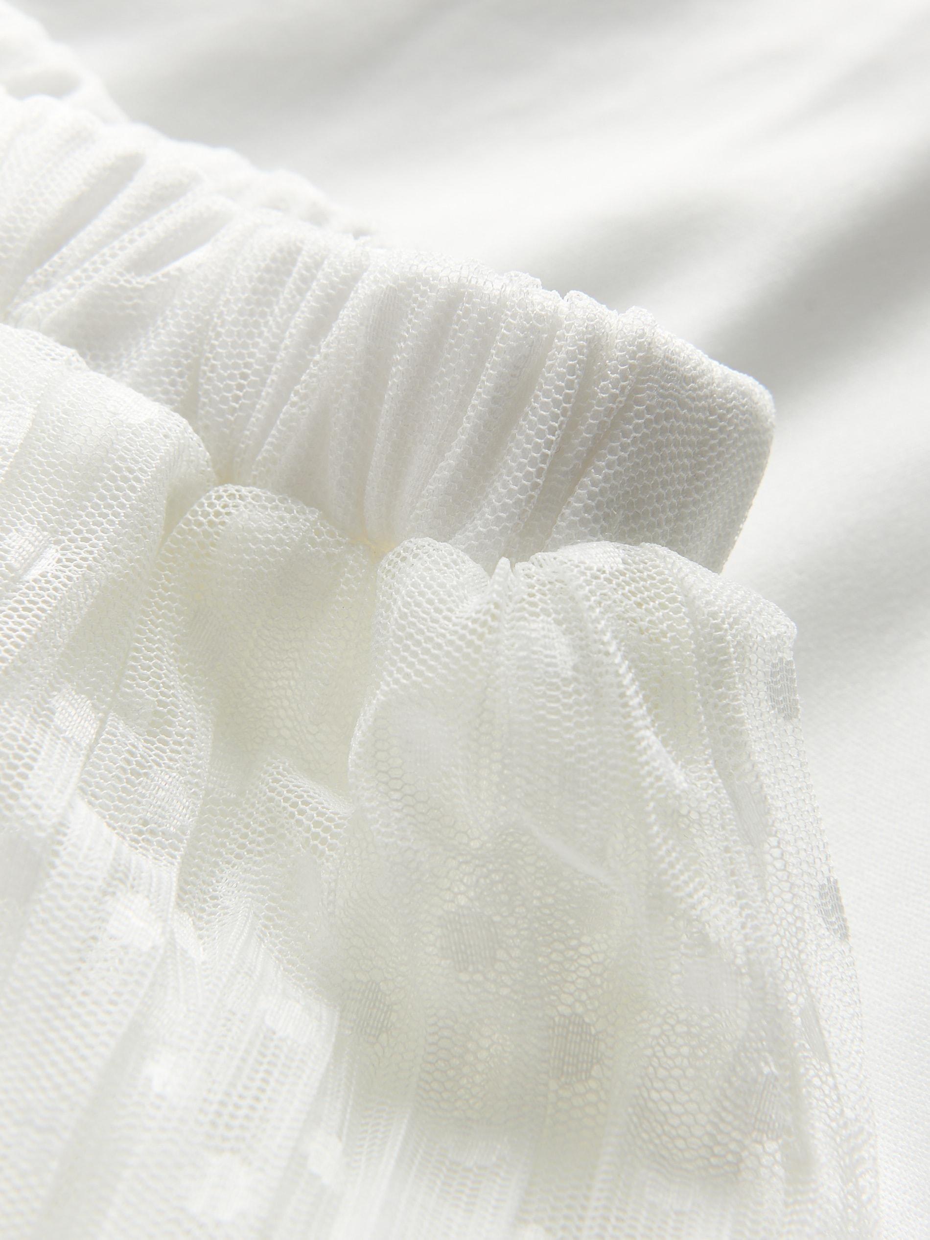 Cream Tulle Skirt, , large image number 1