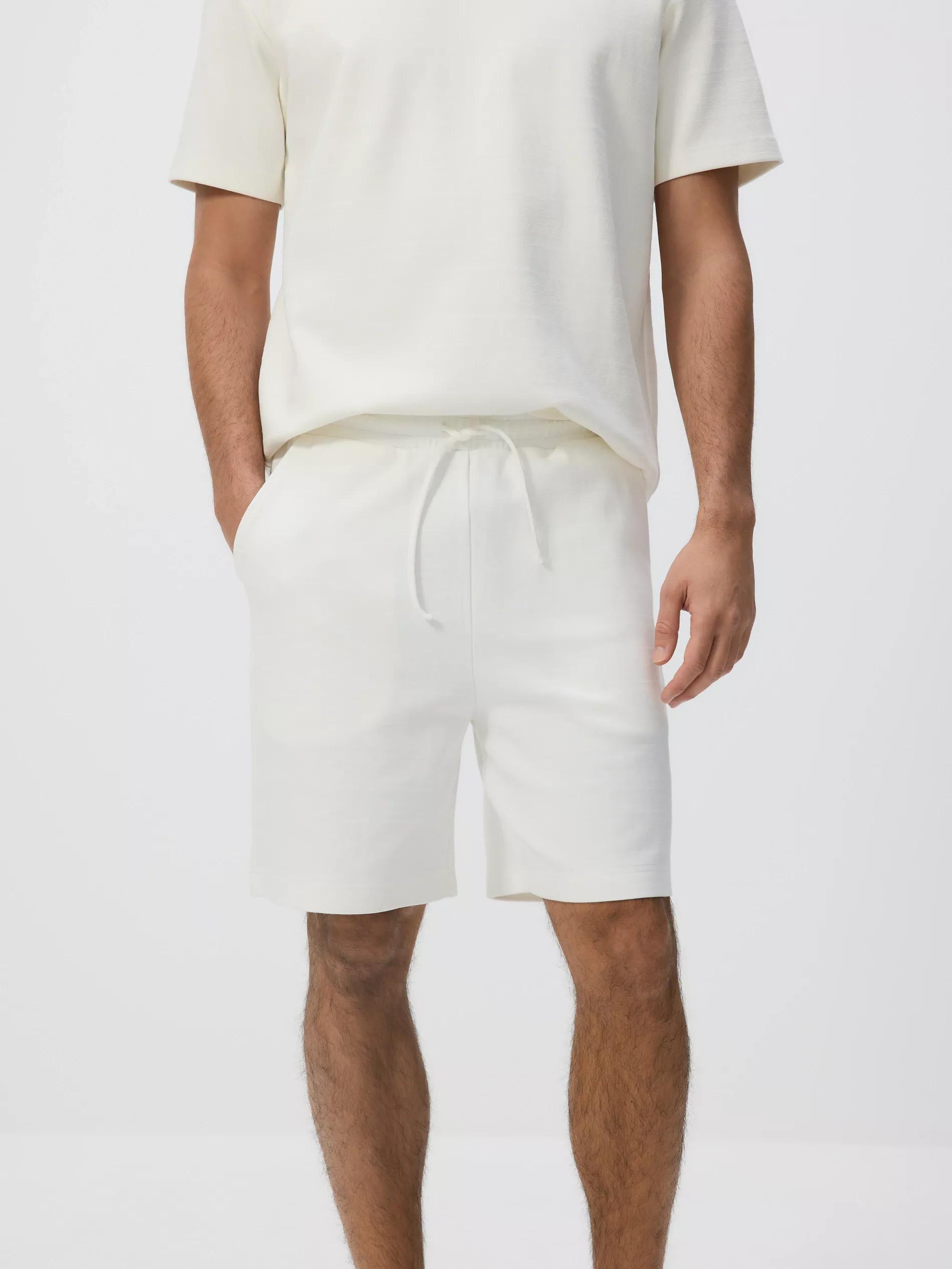 Cream Regular Shorts, , large image number 0