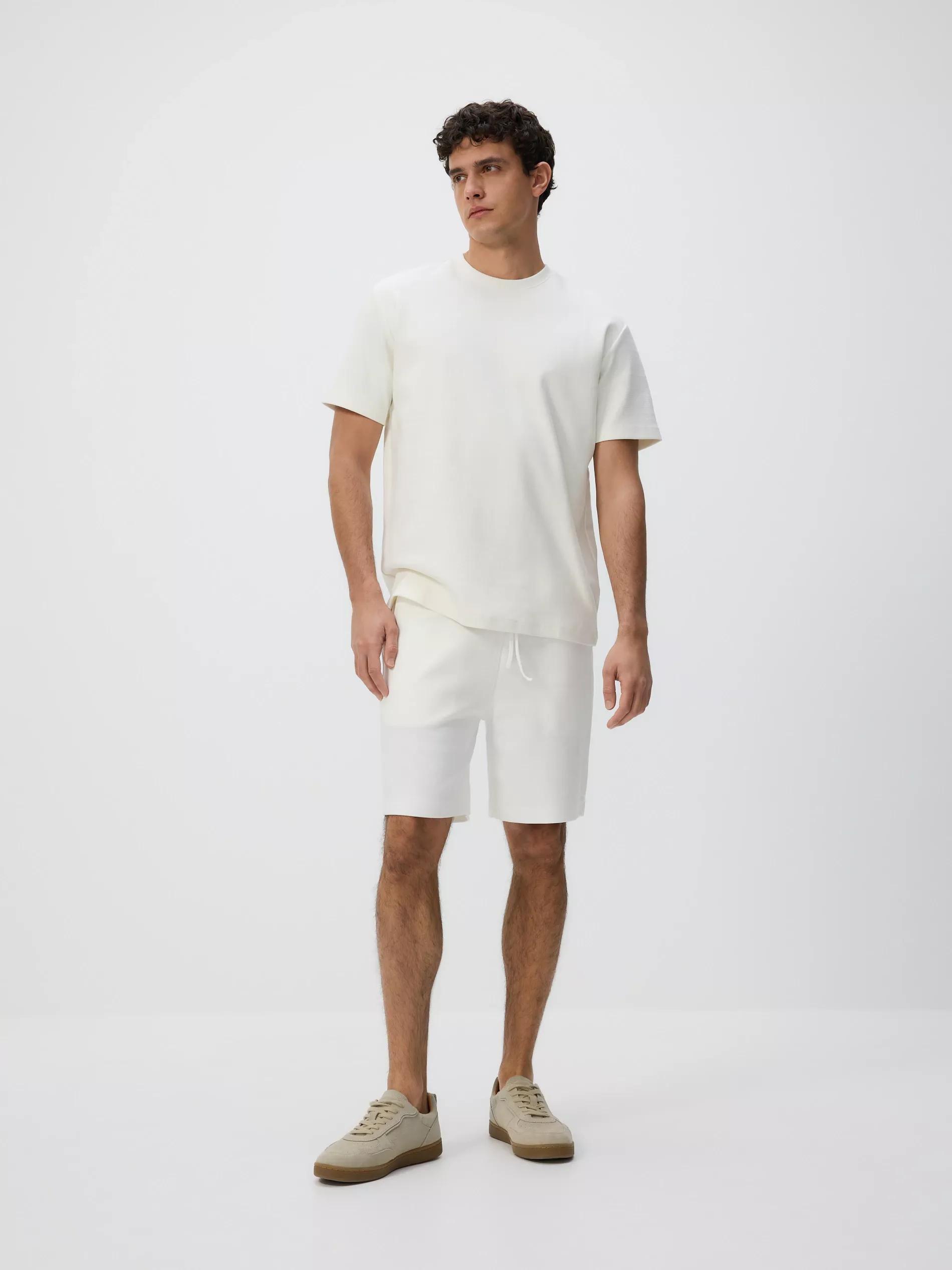 Cream Regular Shorts, , large image number 3