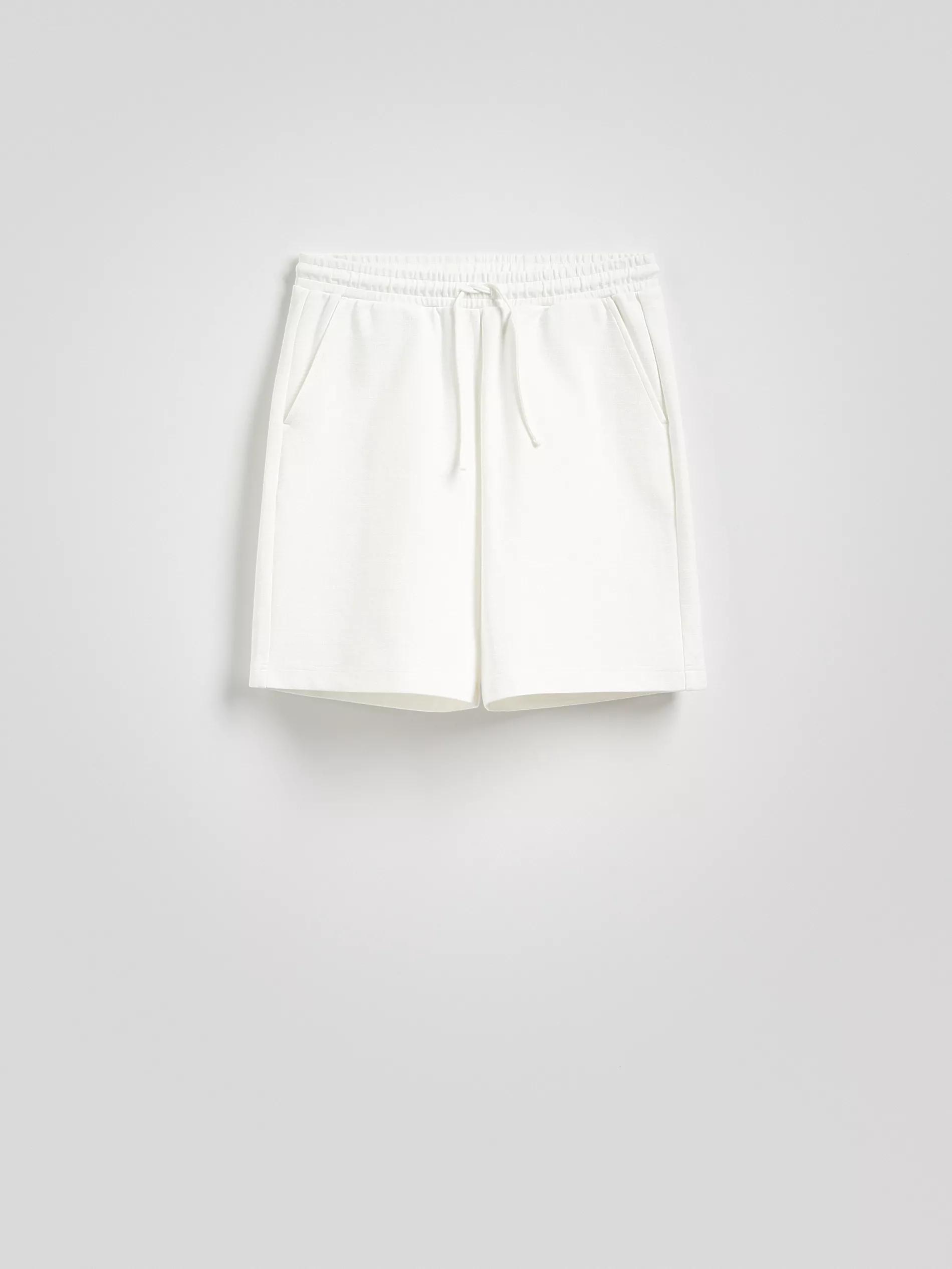 Cream Regular Shorts, , large image number 5