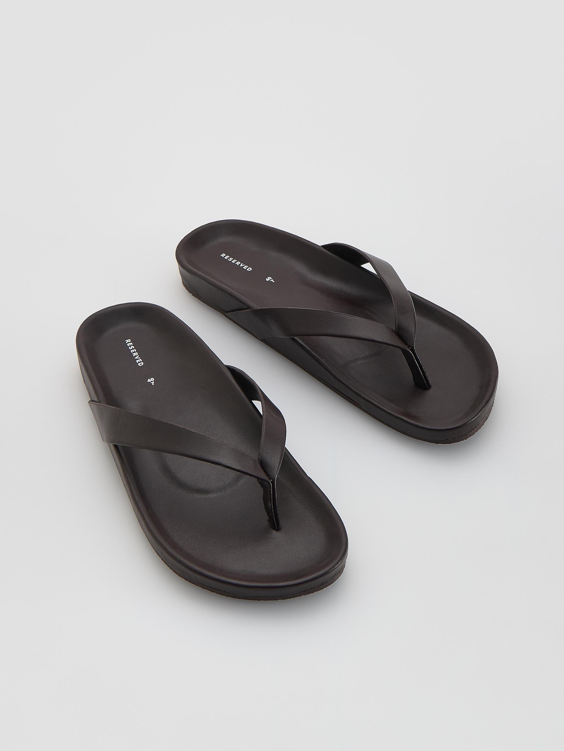Brown Flip Flops, Brown, large image number 1