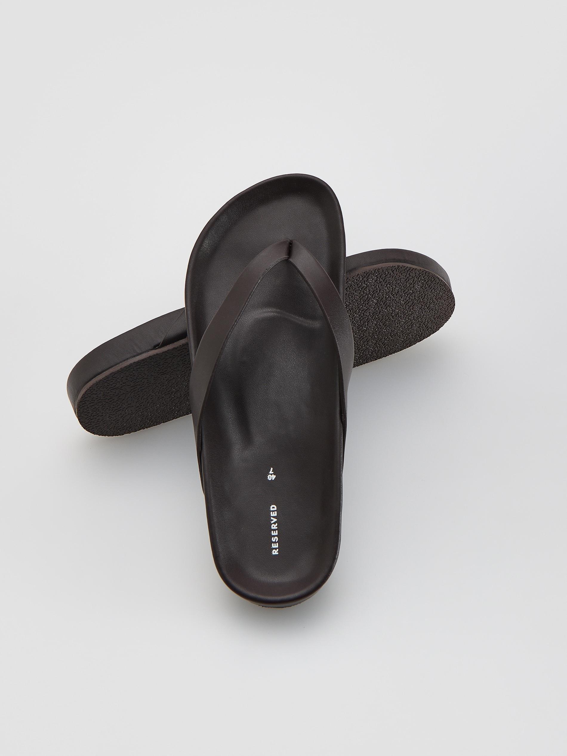 Brown Flip Flops, Brown, medium