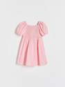 Reserved - Pink Puffed Sleeves Dress