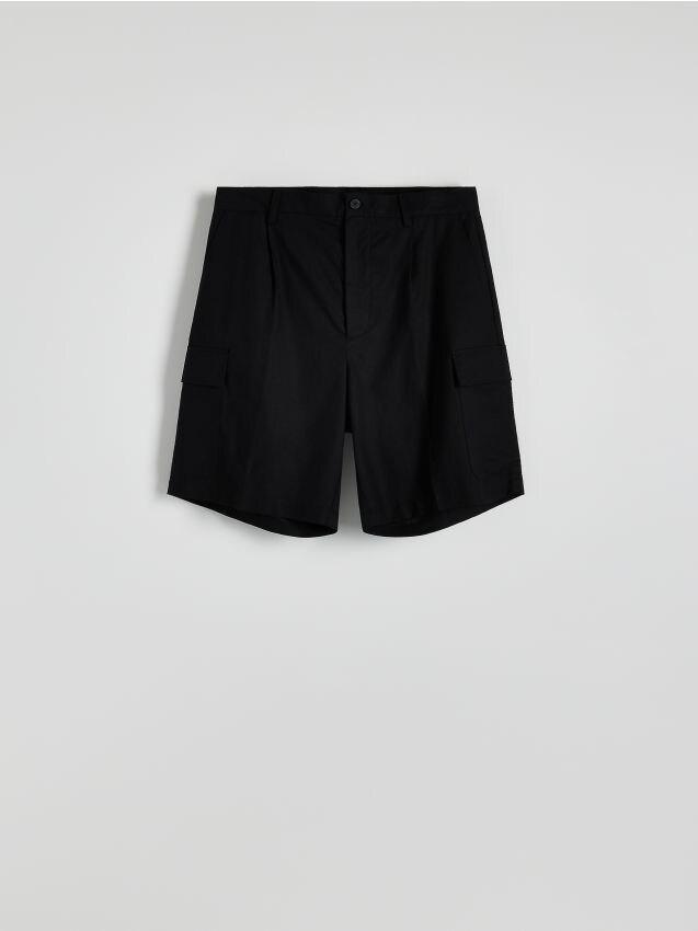 Black Cargo Shorts, , large image number 0