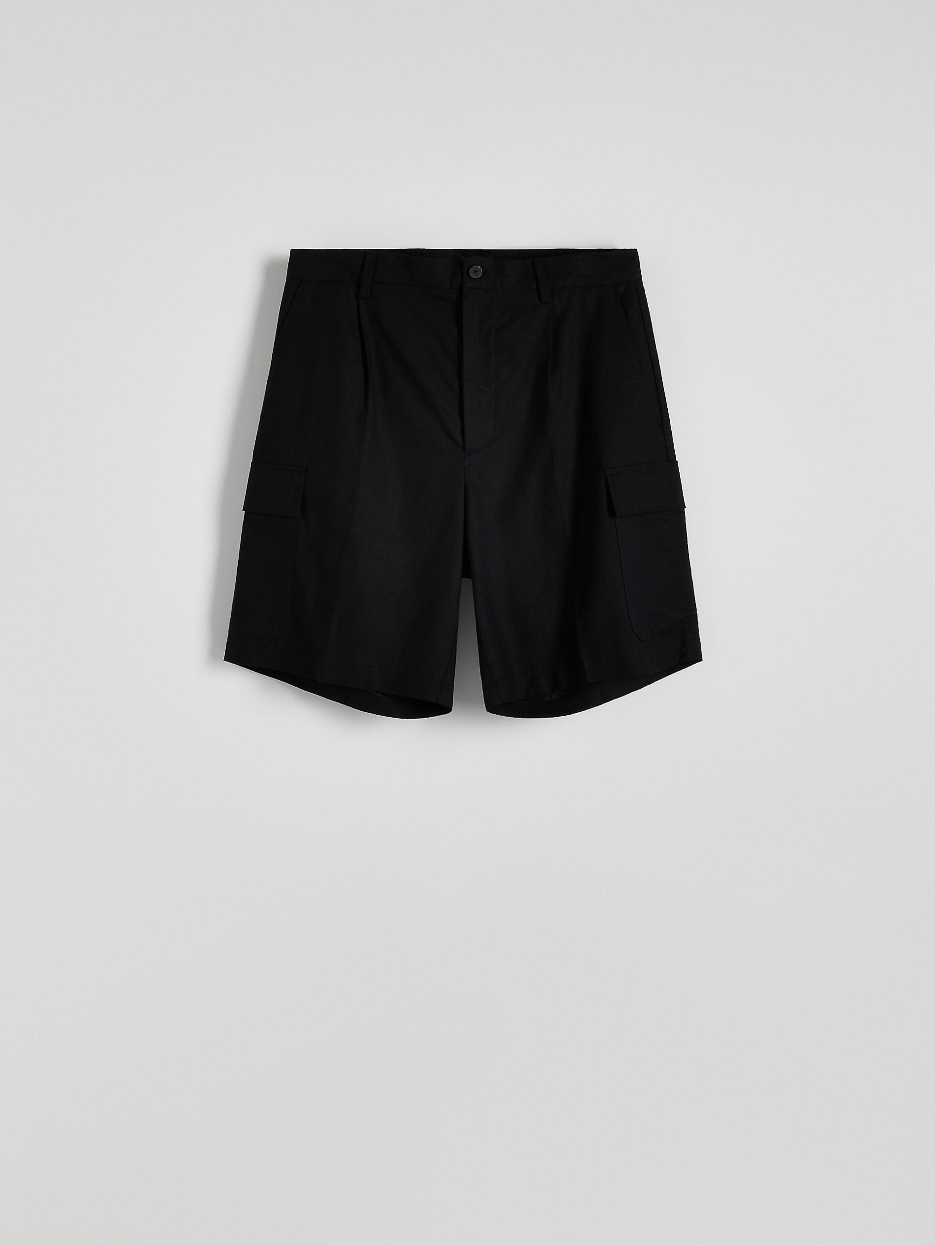 Black Cargo Shorts, , large image number 1