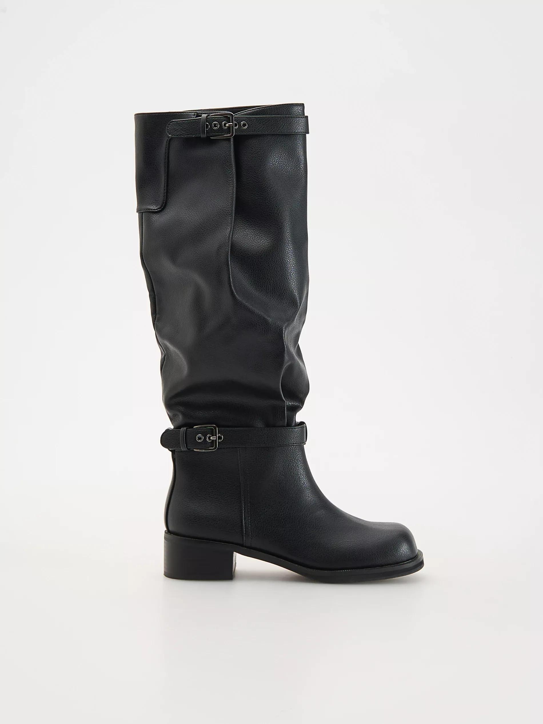 Black Knee High Boots, , large image number 1