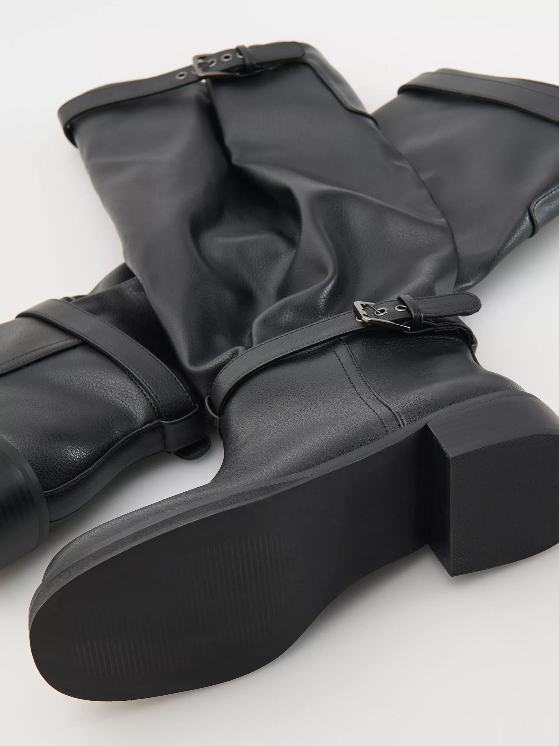 Black Knee High Boots, , large image number 4