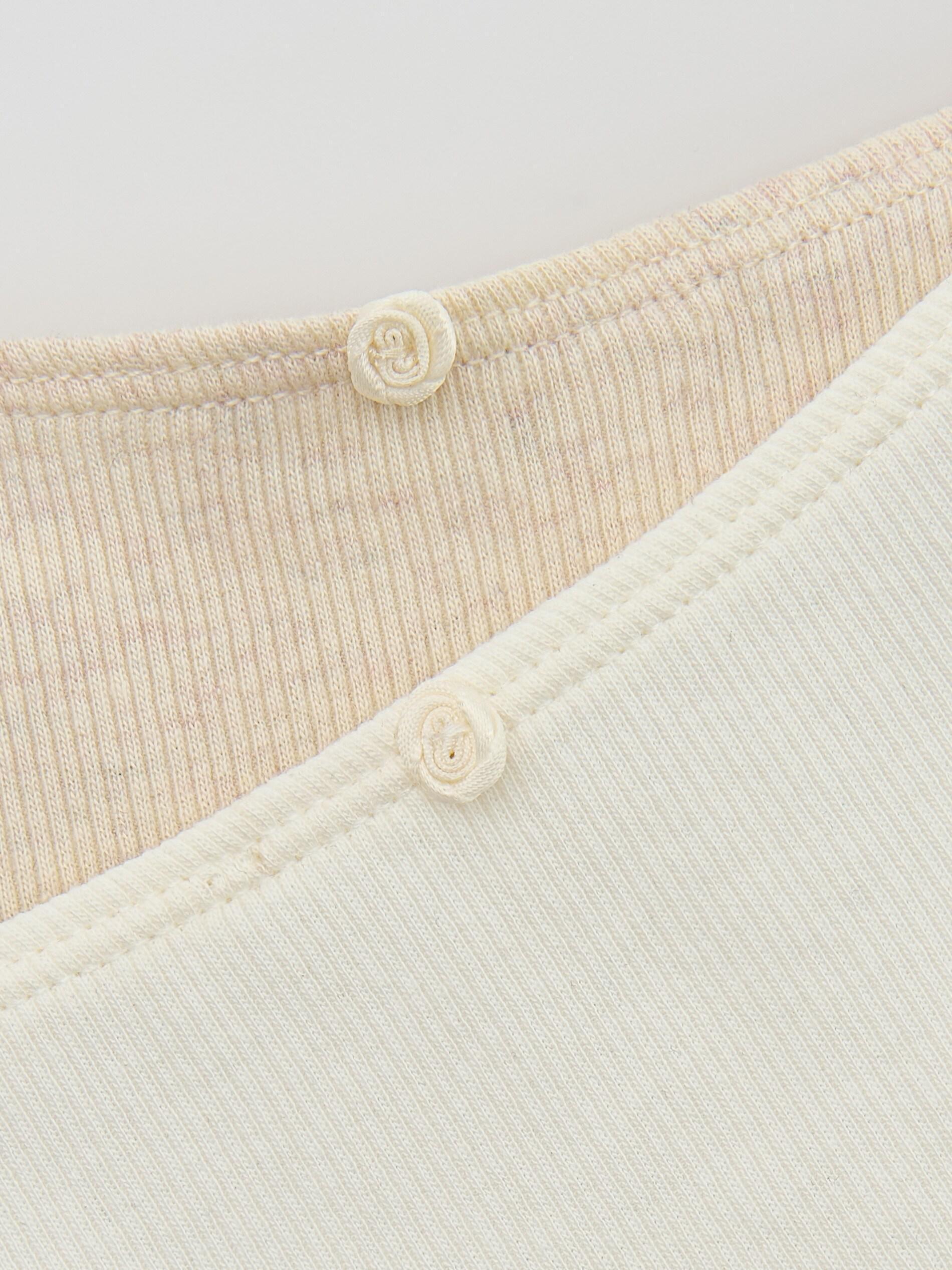 Beige Hipster Knickers 2 Pack, Ivory, medium