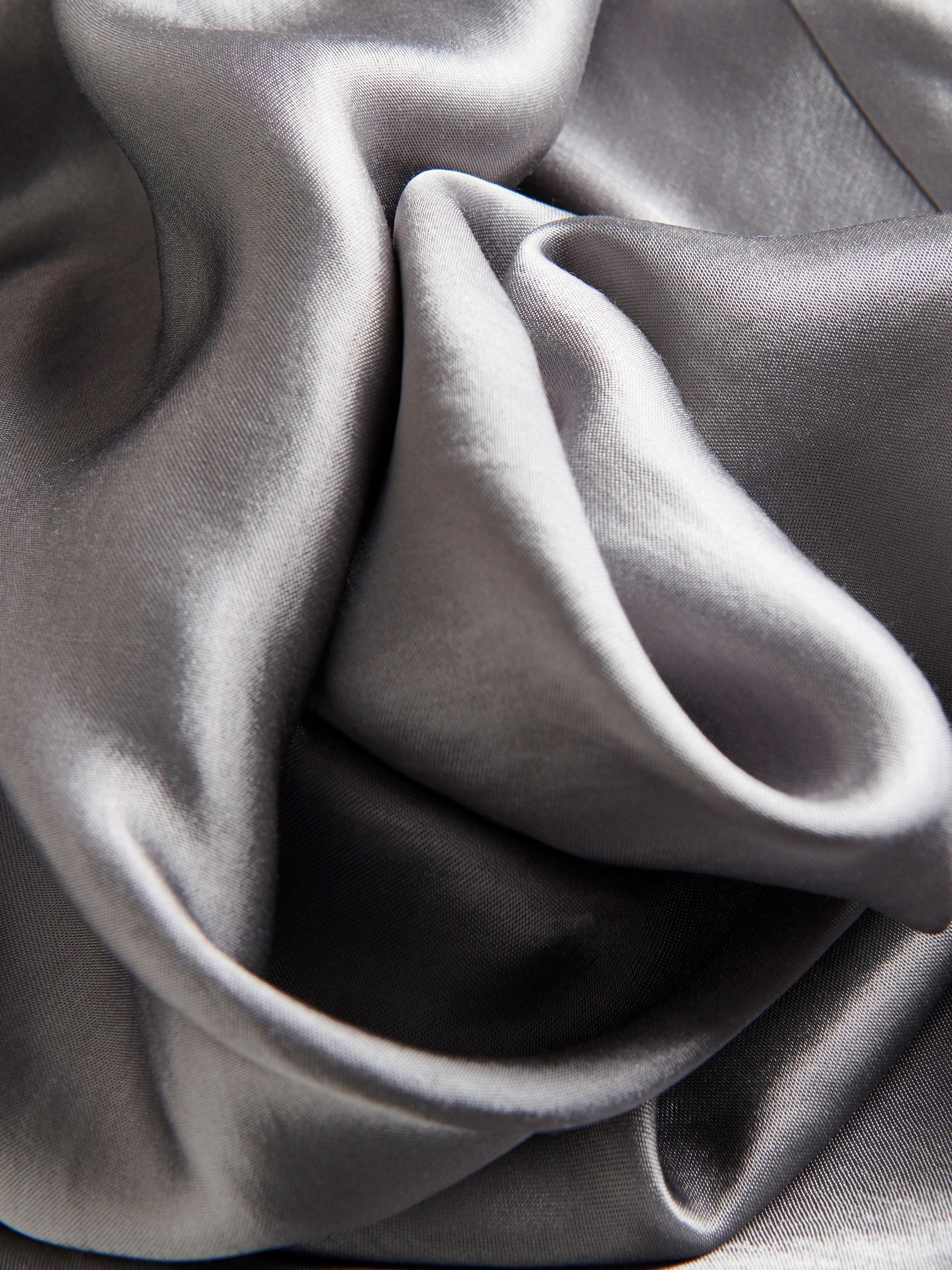 Grey Viscose Midi Skirt, , large image number 5