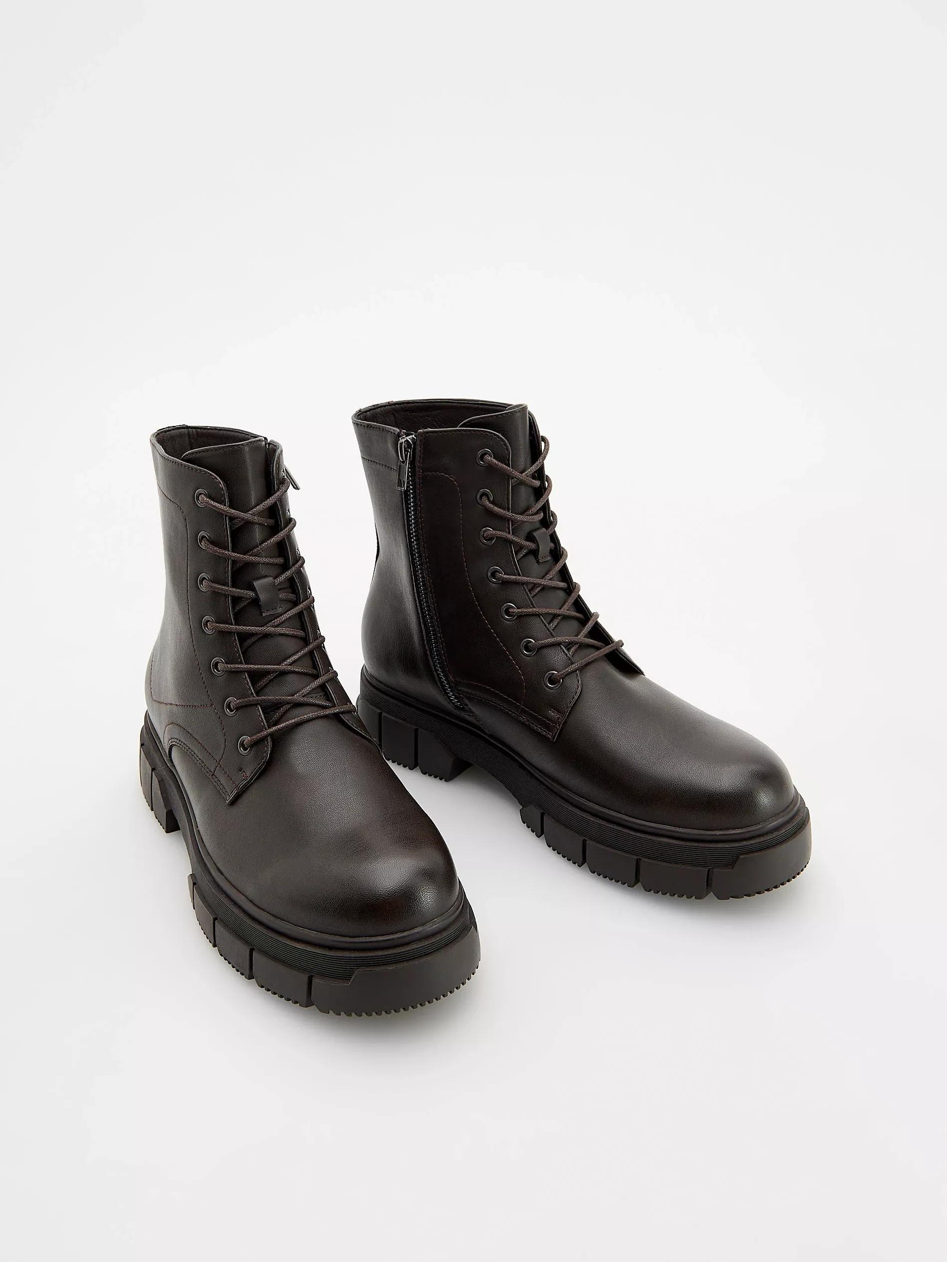Brown Leather Ankle Boots, , large image number 1