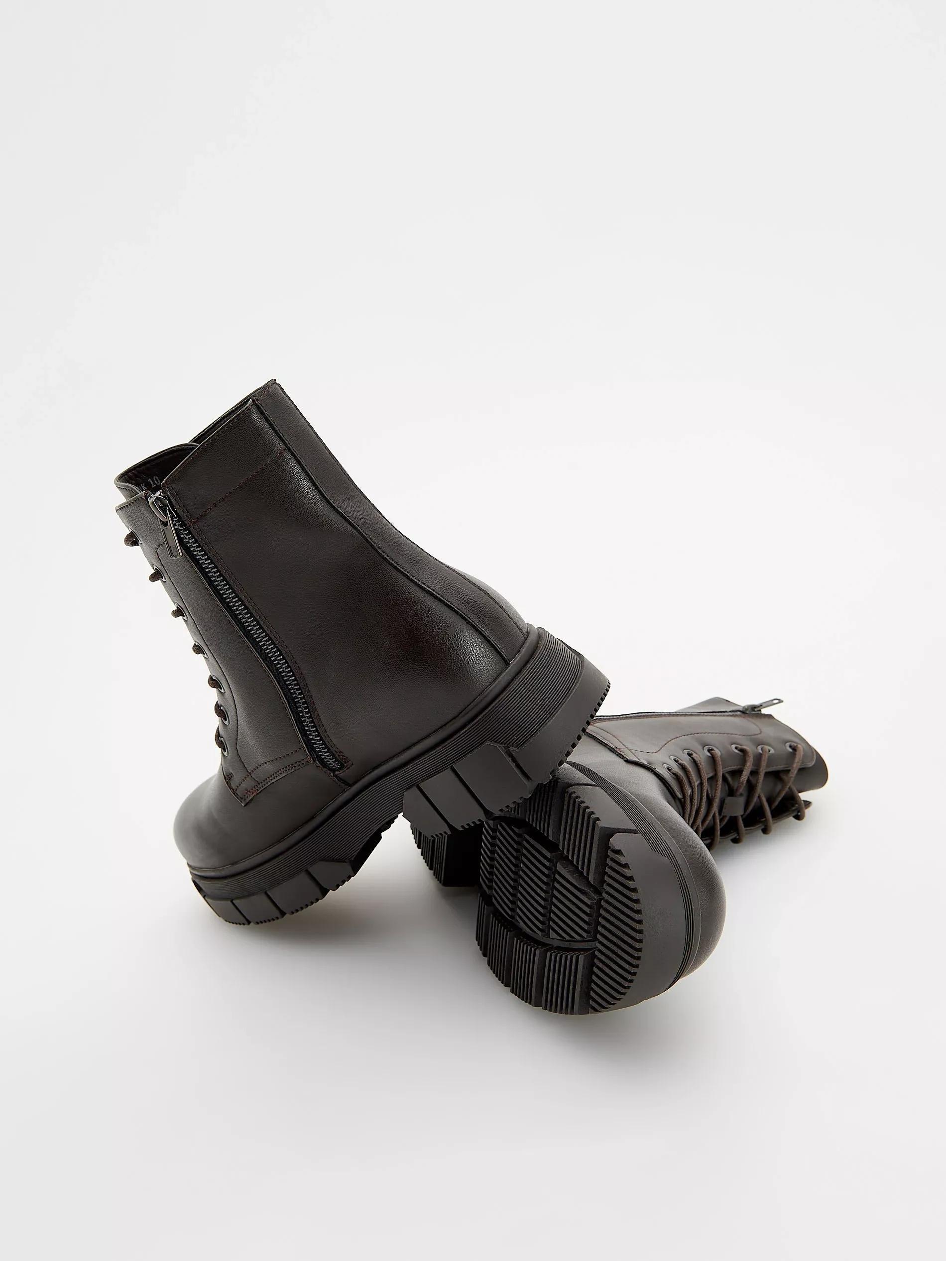 Brown Leather Ankle Boots, , large image number 3
