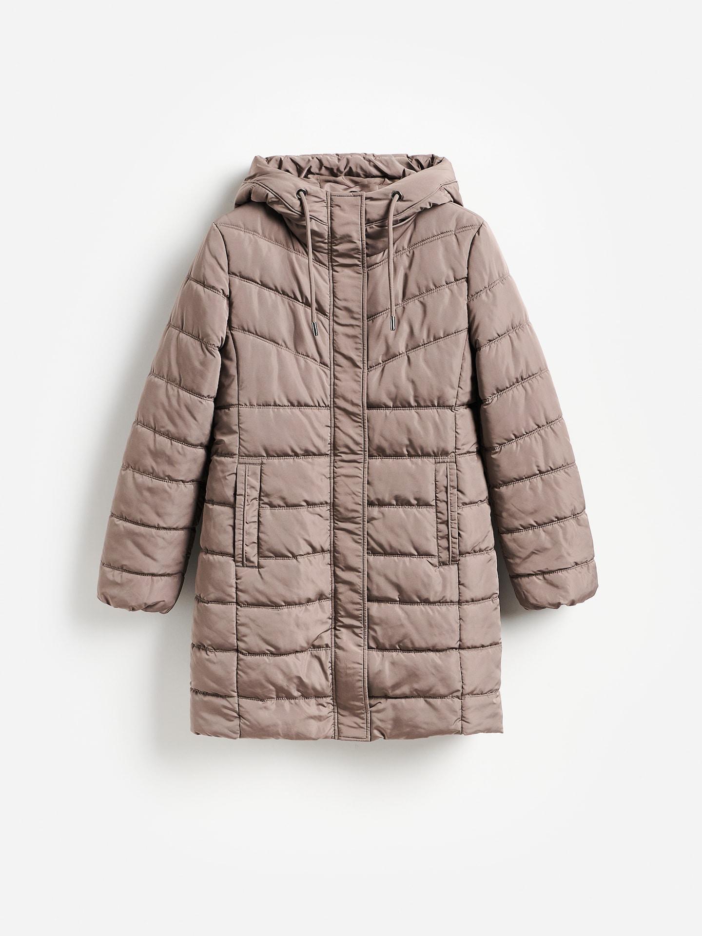 Brown Quilted Jacket, Grey, medium