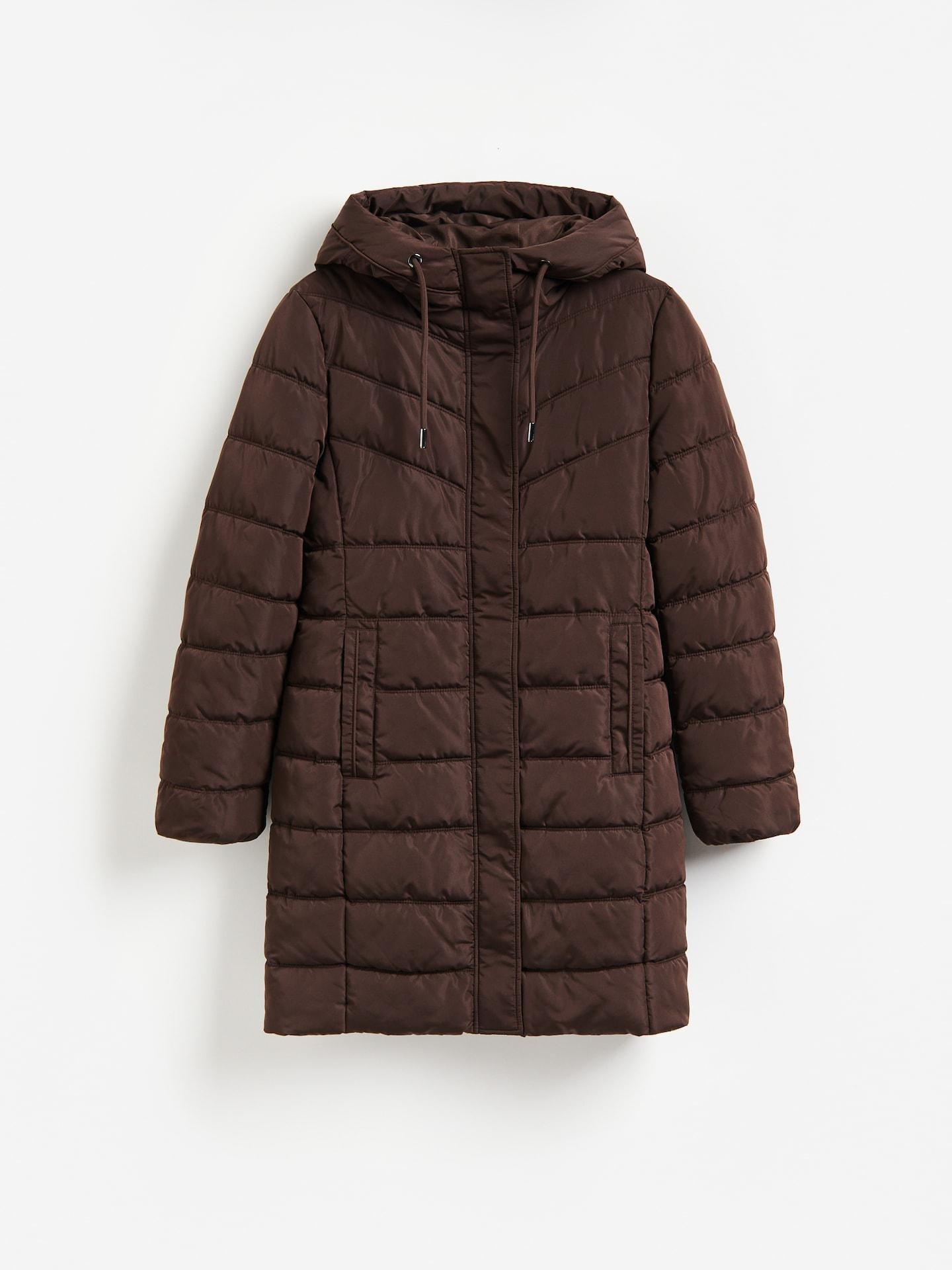 Brown Quilted Jacket, Brown, medium