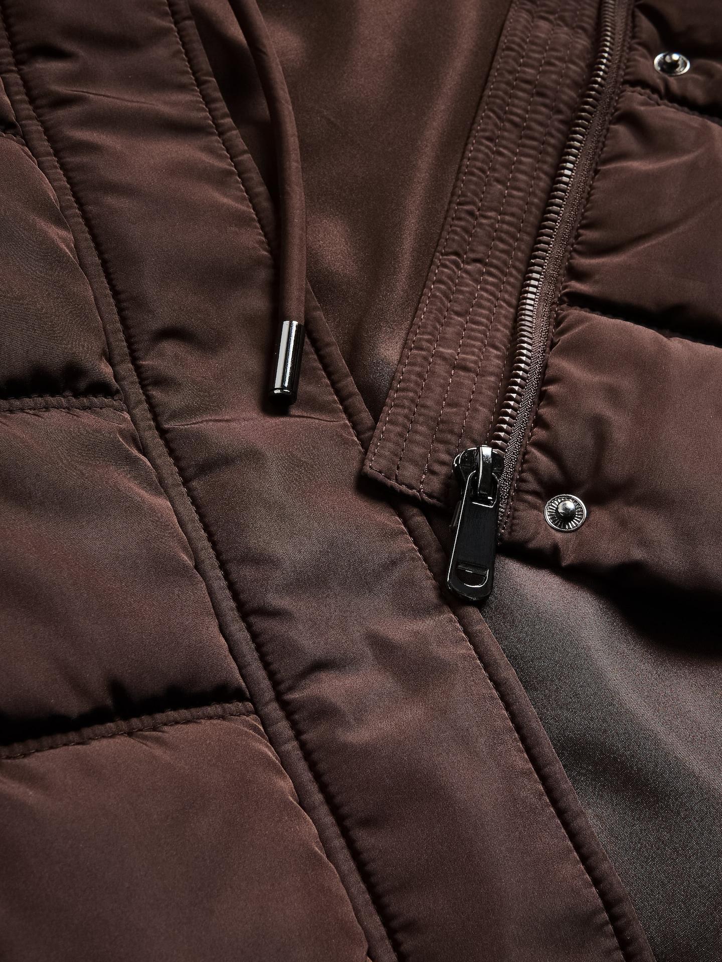 Brown Quilted Jacket, Brown, medium