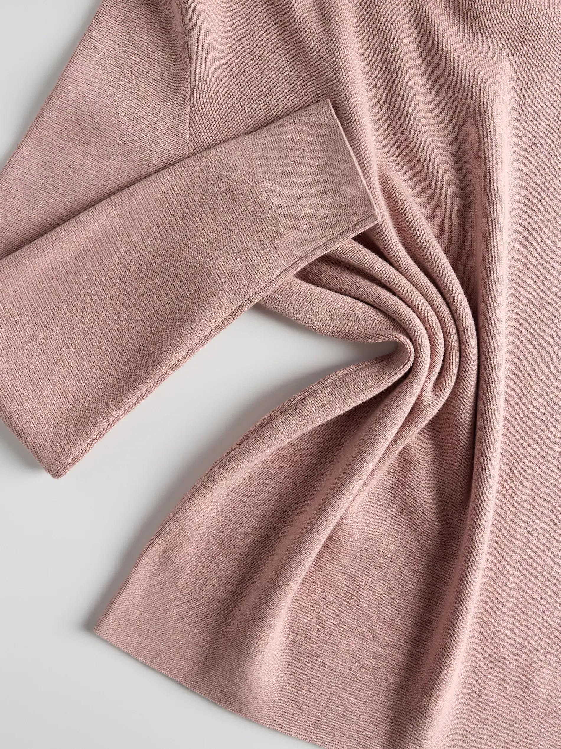 Pink Cotton Sweater With Collarr, , large image number 5