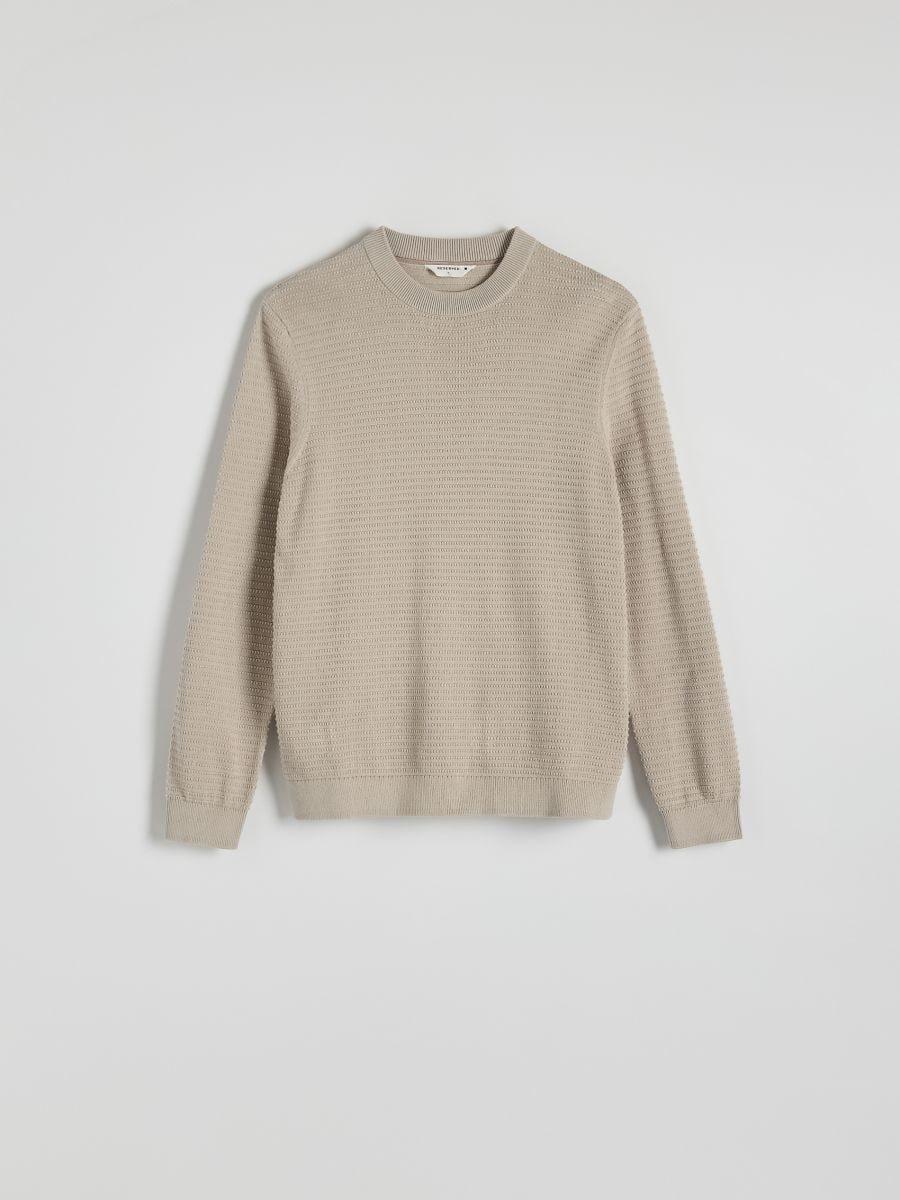 Beige Structured Sweater, , large image number 0