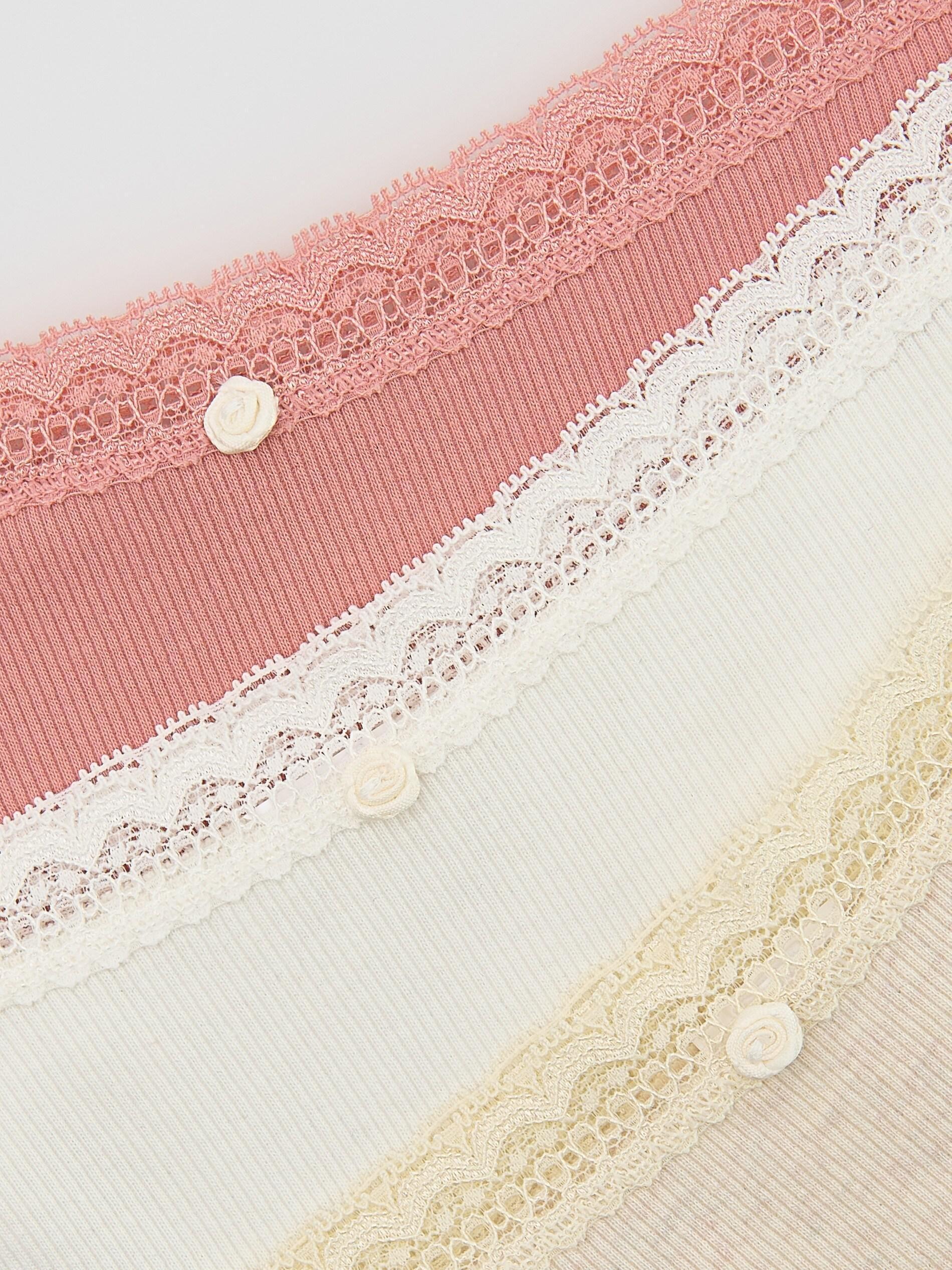 Pink Cotton Rich Briefs 3 Pack, Pink, medium