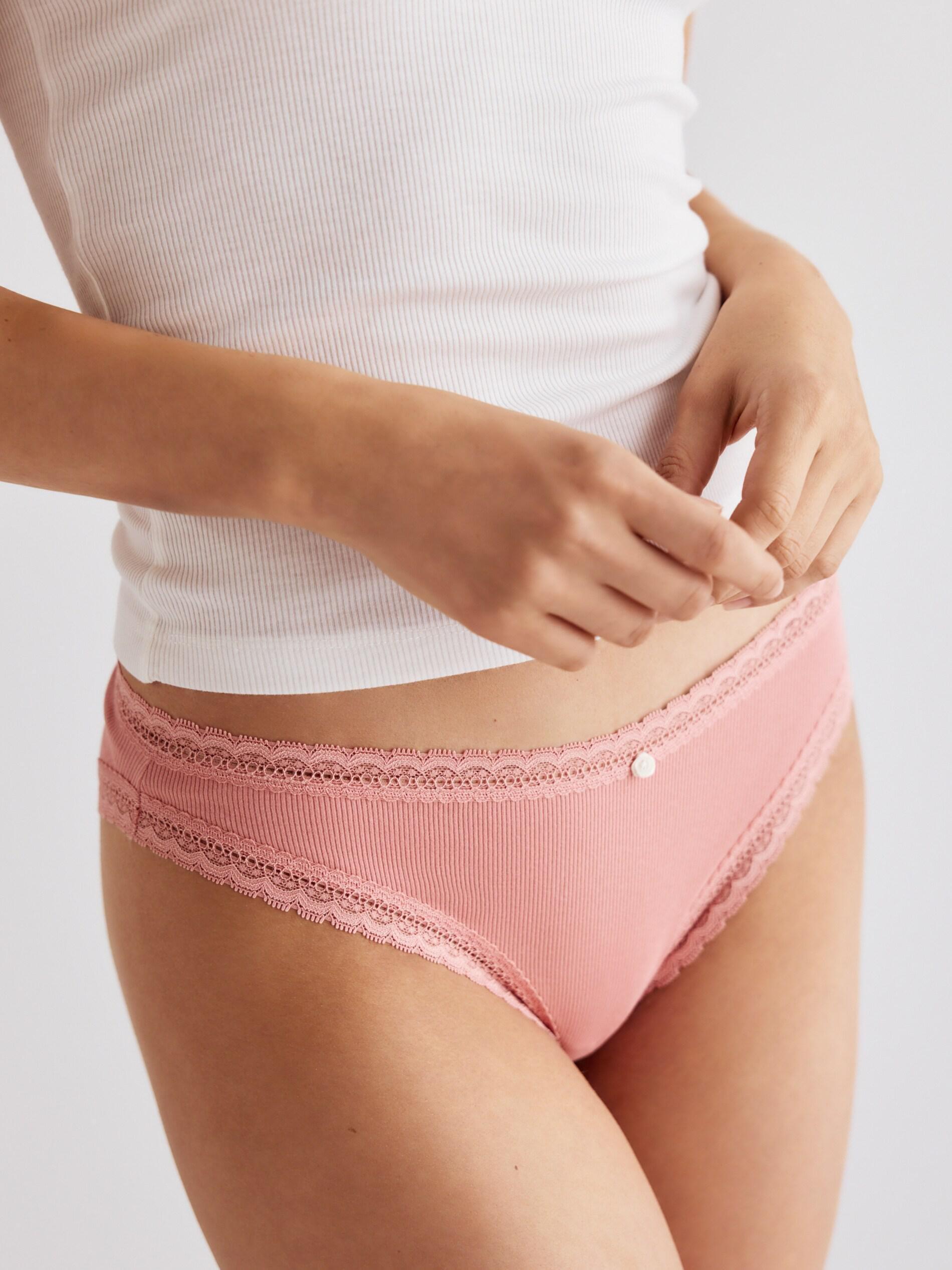 Pink Cotton Rich Briefs 3 Pack, Pink, medium