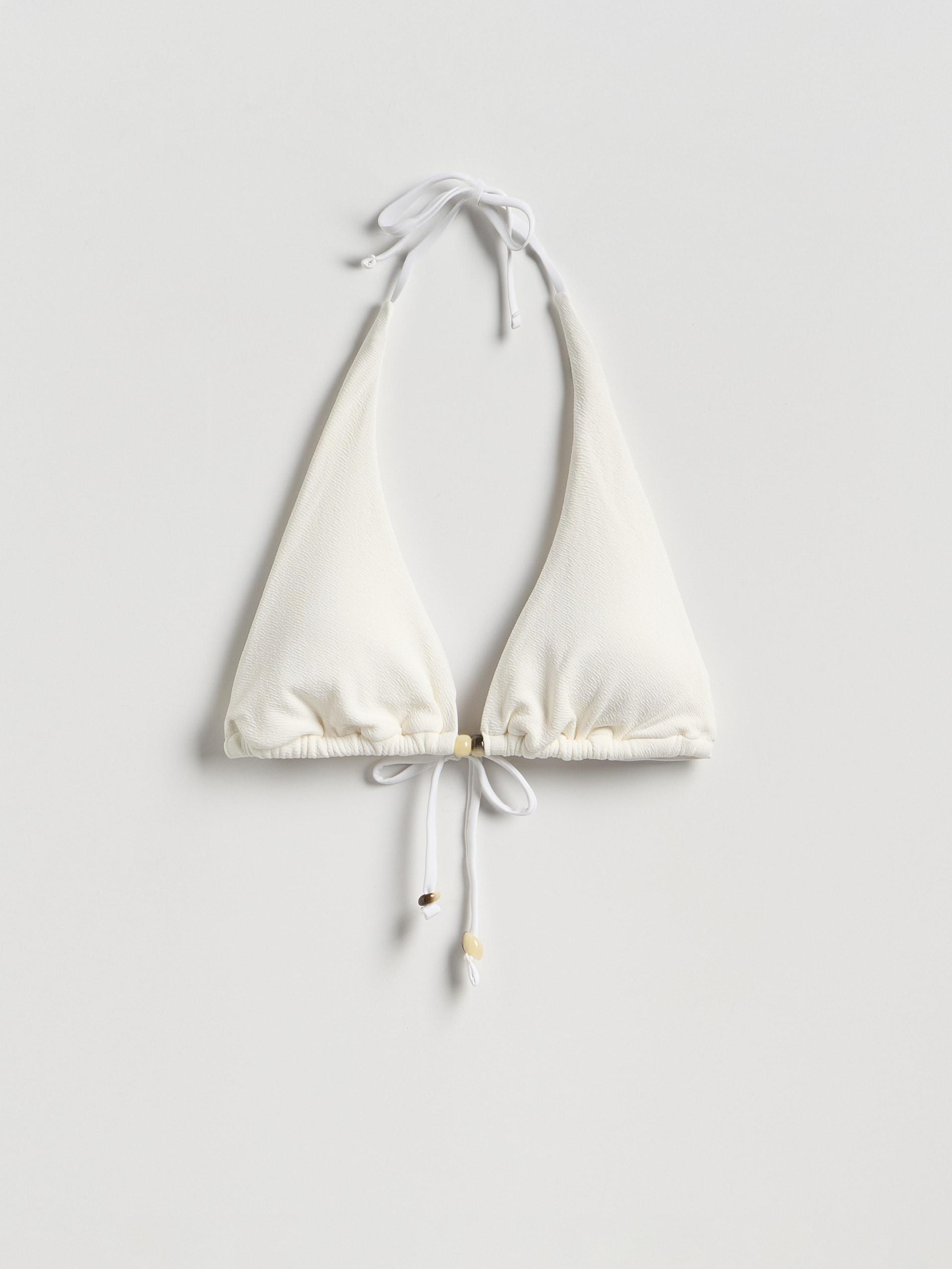 Cream Bikini Top, Ivory, large image number 0