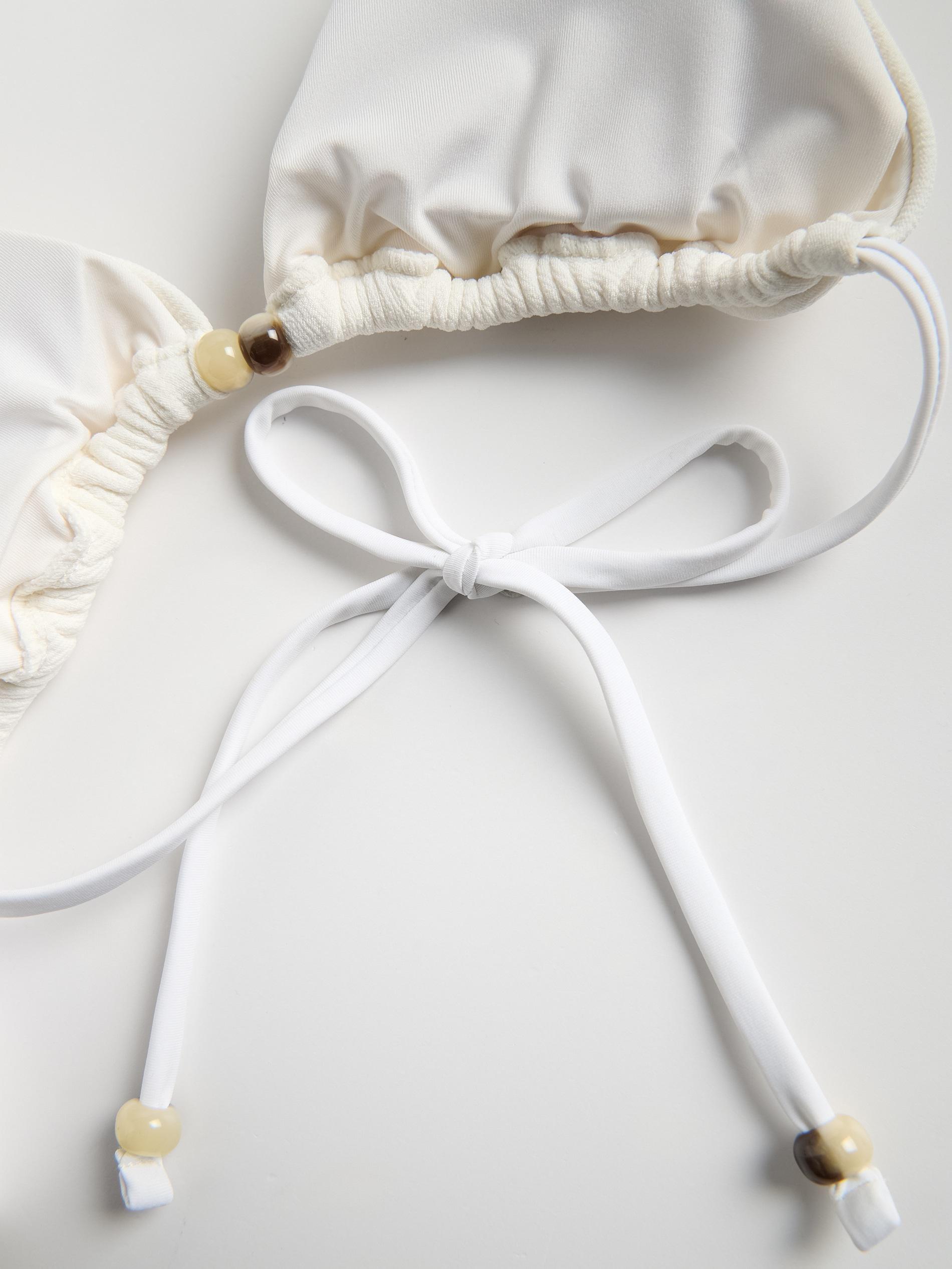 Cream Bikini Top, Ivory, large image number 4