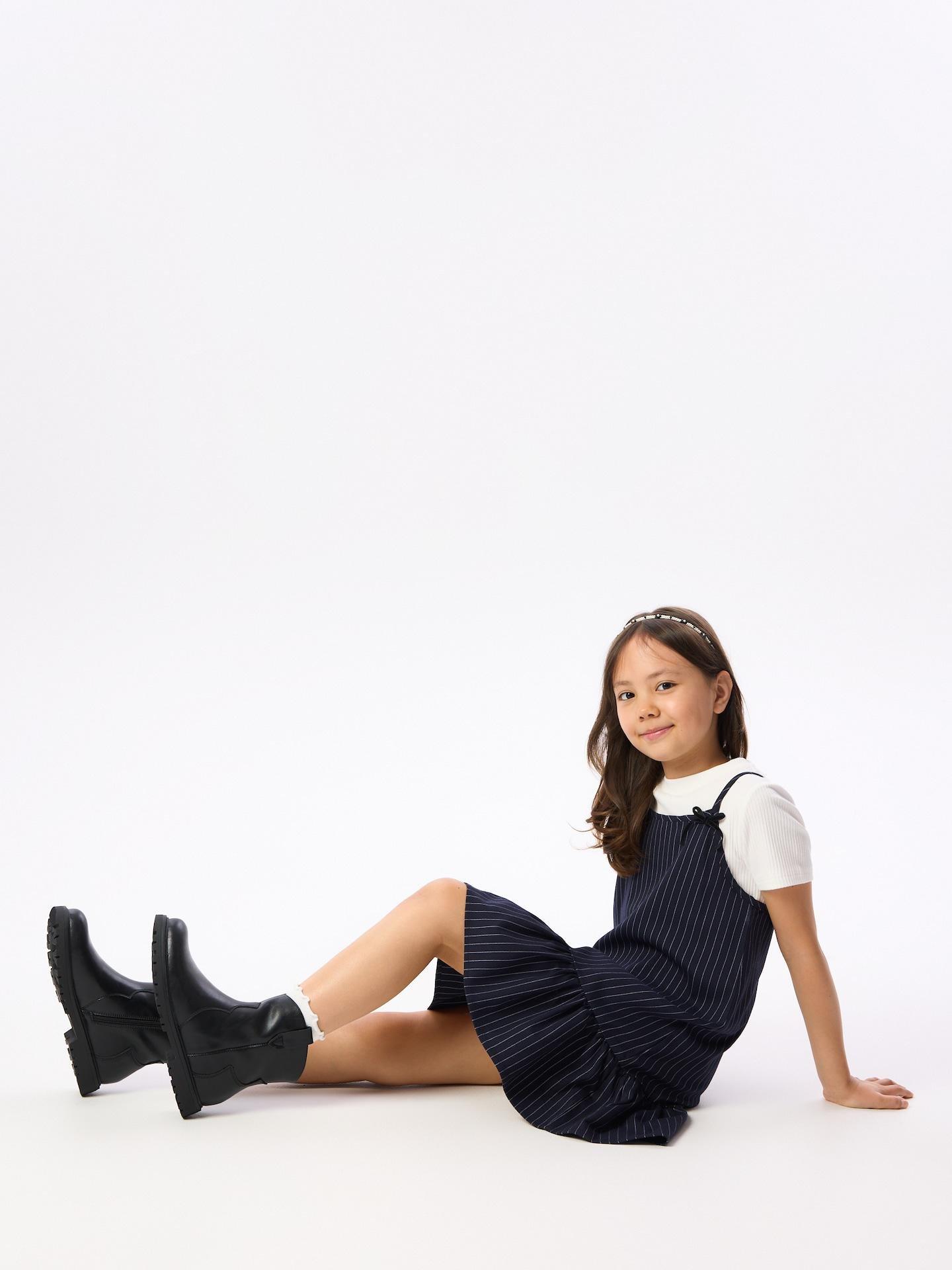 Black Two-Layered Dress, Black, medium