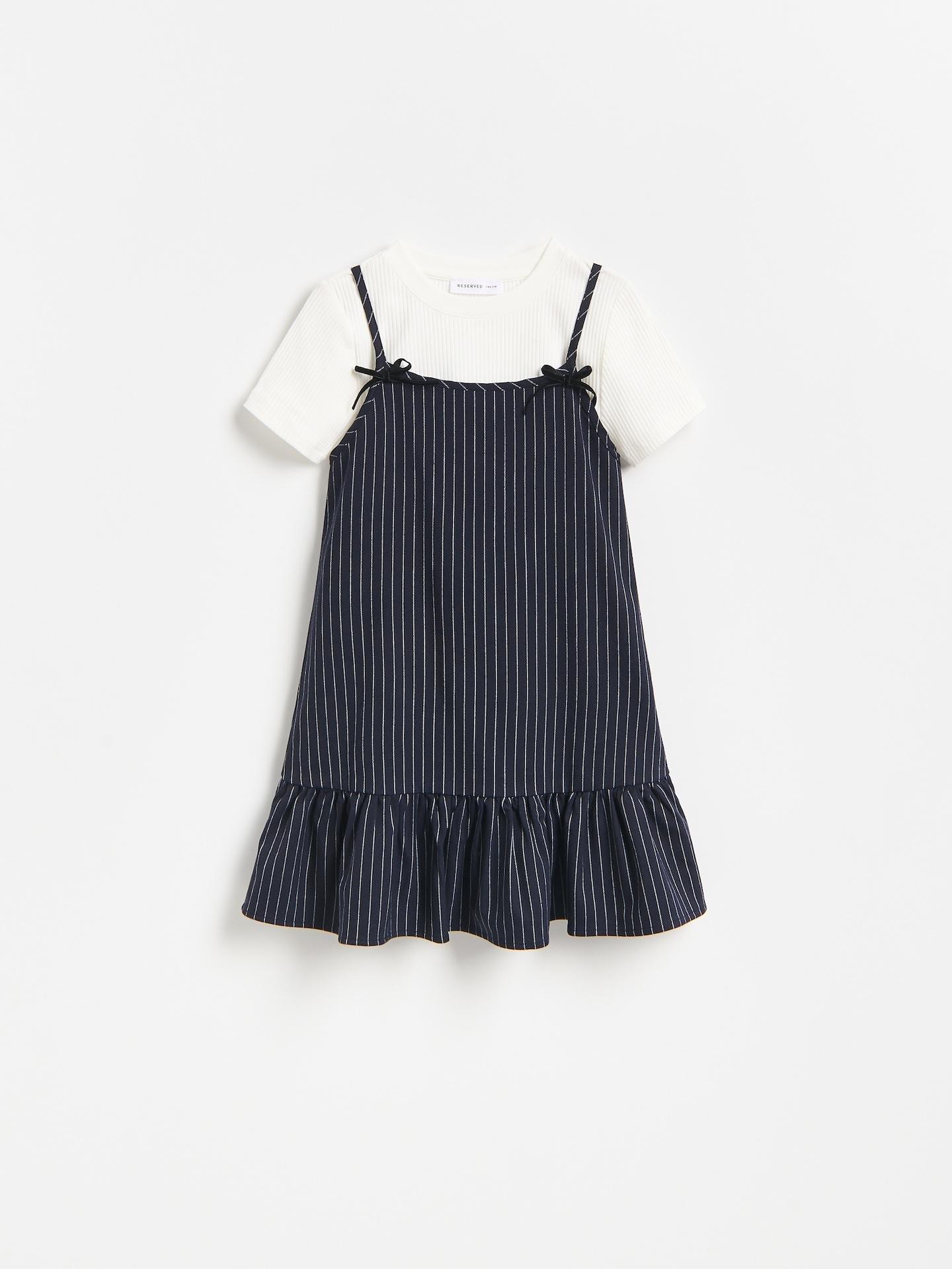 Black Two-Layered Dress, Black, medium