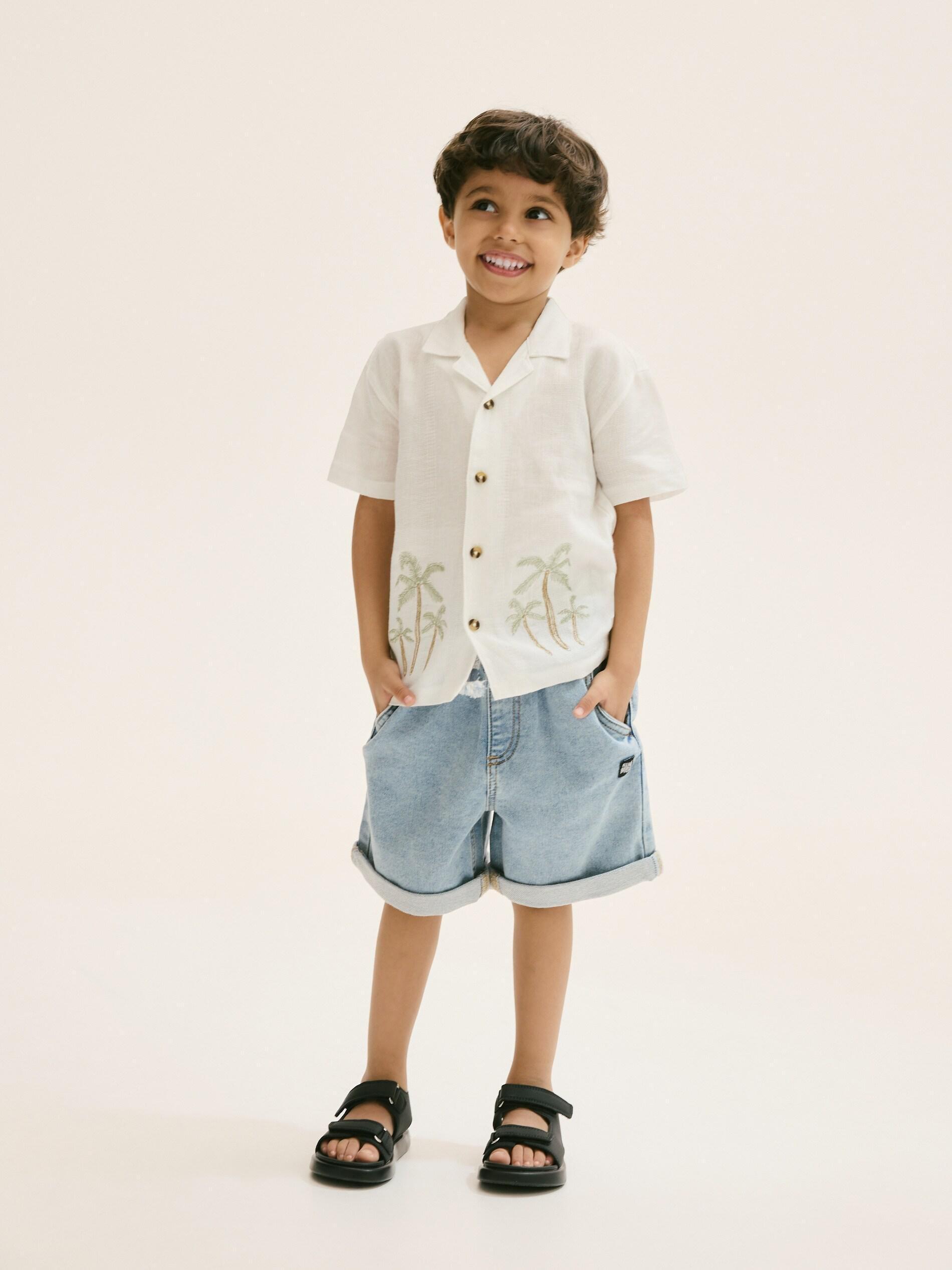 Blue Denim Shorts, Blue, large image number 2