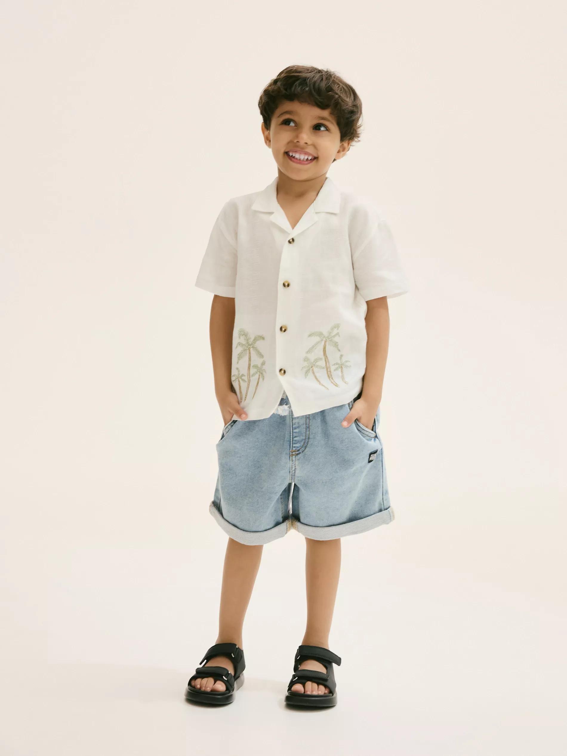 Blue Denim Shorts, , large image number 2