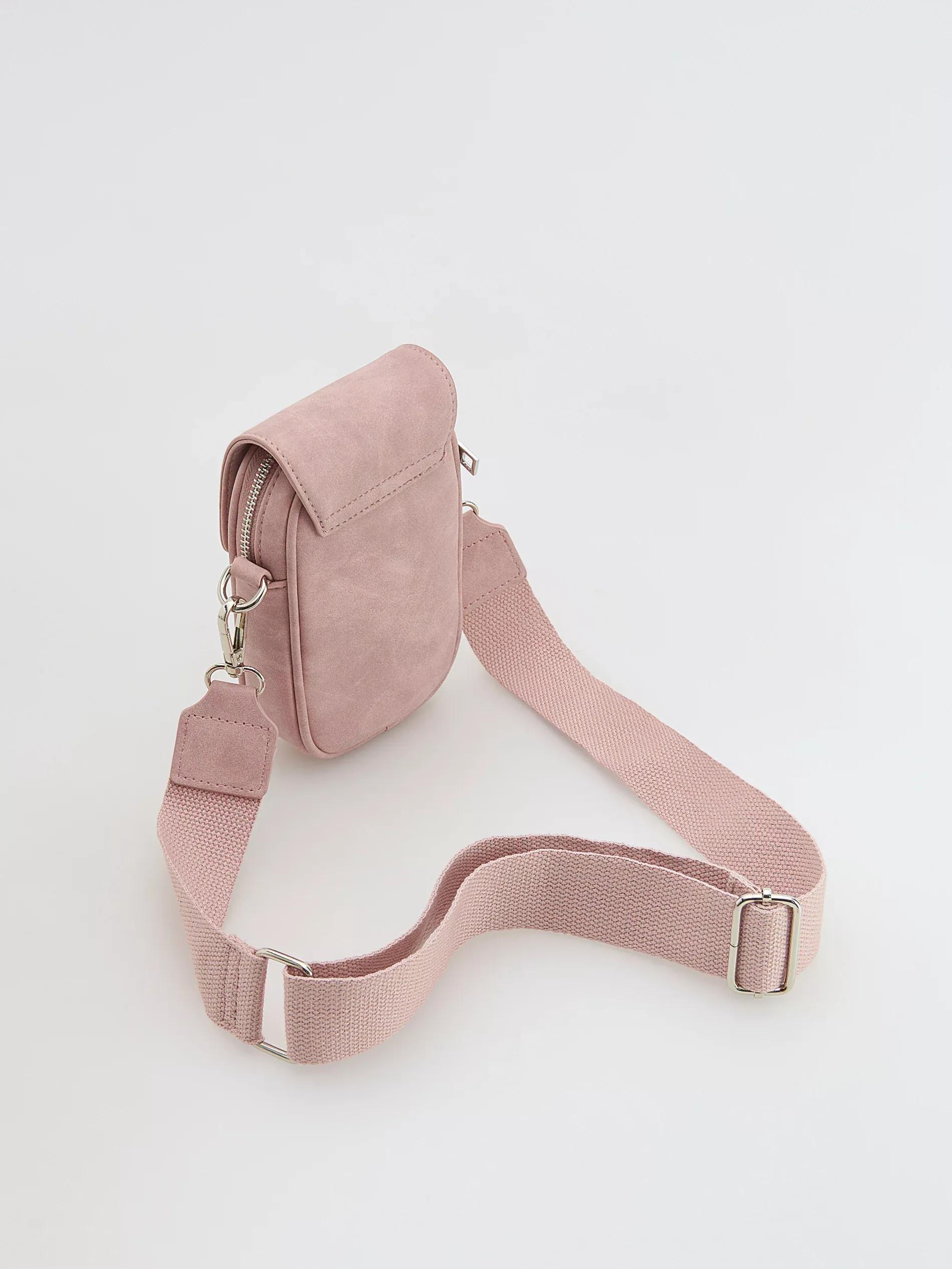 Pink Small Faux Leather Bag, Pink, large image number 1