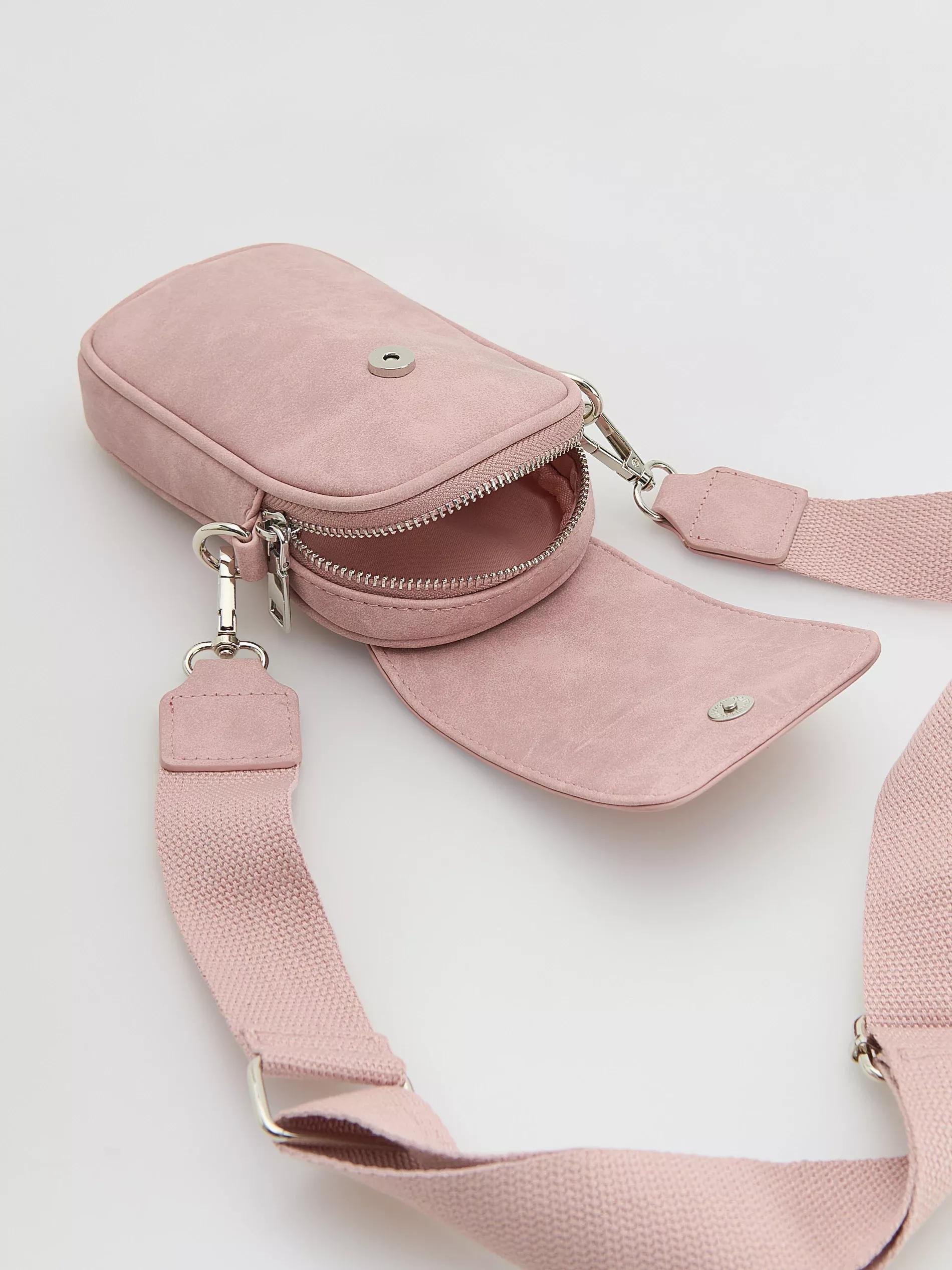 Pink Small Faux Leather Bag, Pink, large image number 2