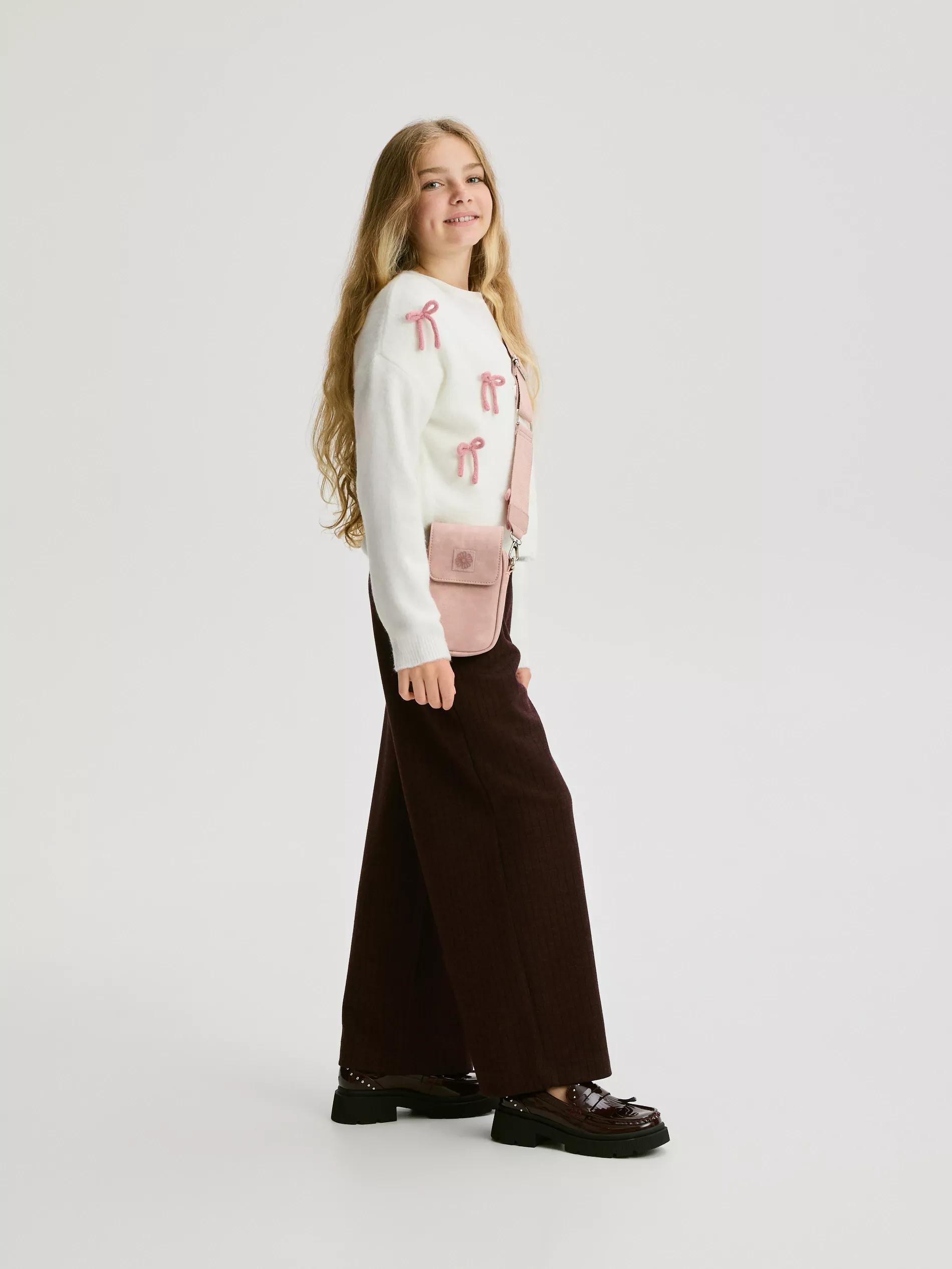 Pink Small Faux Leather Bag, Pink, large image number 3